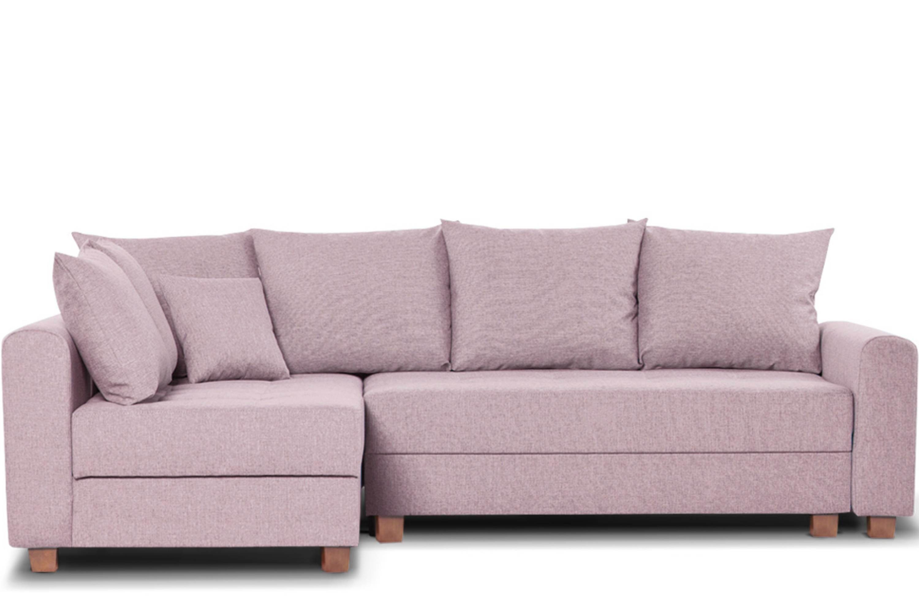 Konsimo Ecksofa bettkasten, 2 | abnehmbar rosa Ecksofa mane, universelle rosa durch mit Kissenbezug Reißverschluss mit REVO