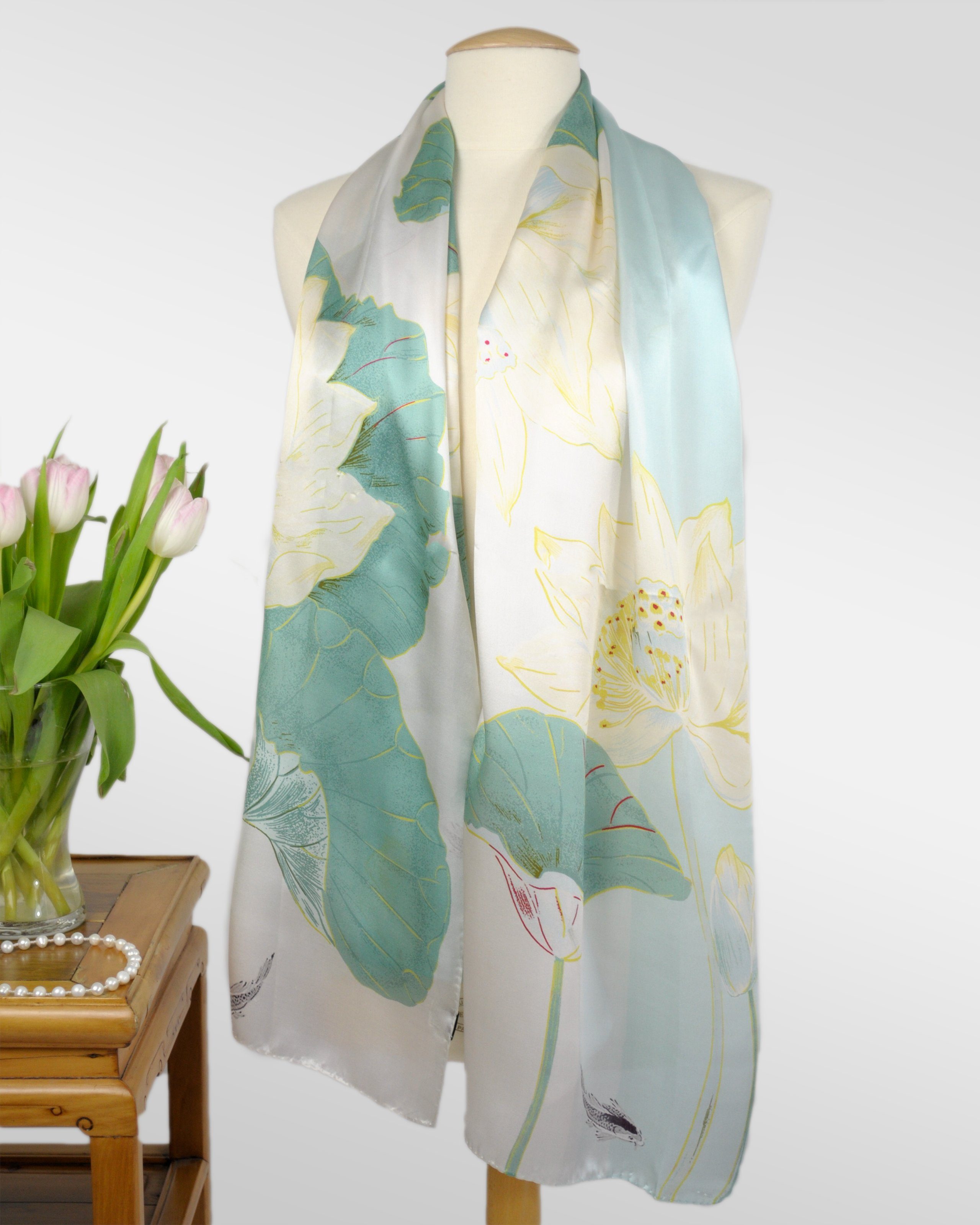 MayTree Seidenschal Lotus, 55 x 175 günstig online kaufen