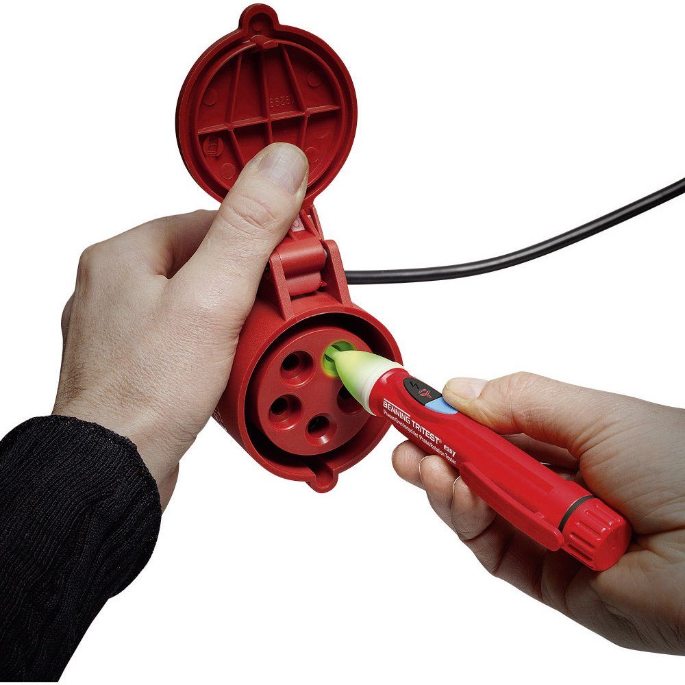 Benning Spannungsprüfer Benning TRITEST easy Multitester CAT III 1000 V, CAT IV 600 V LED, Ak, (TRITEST easy)