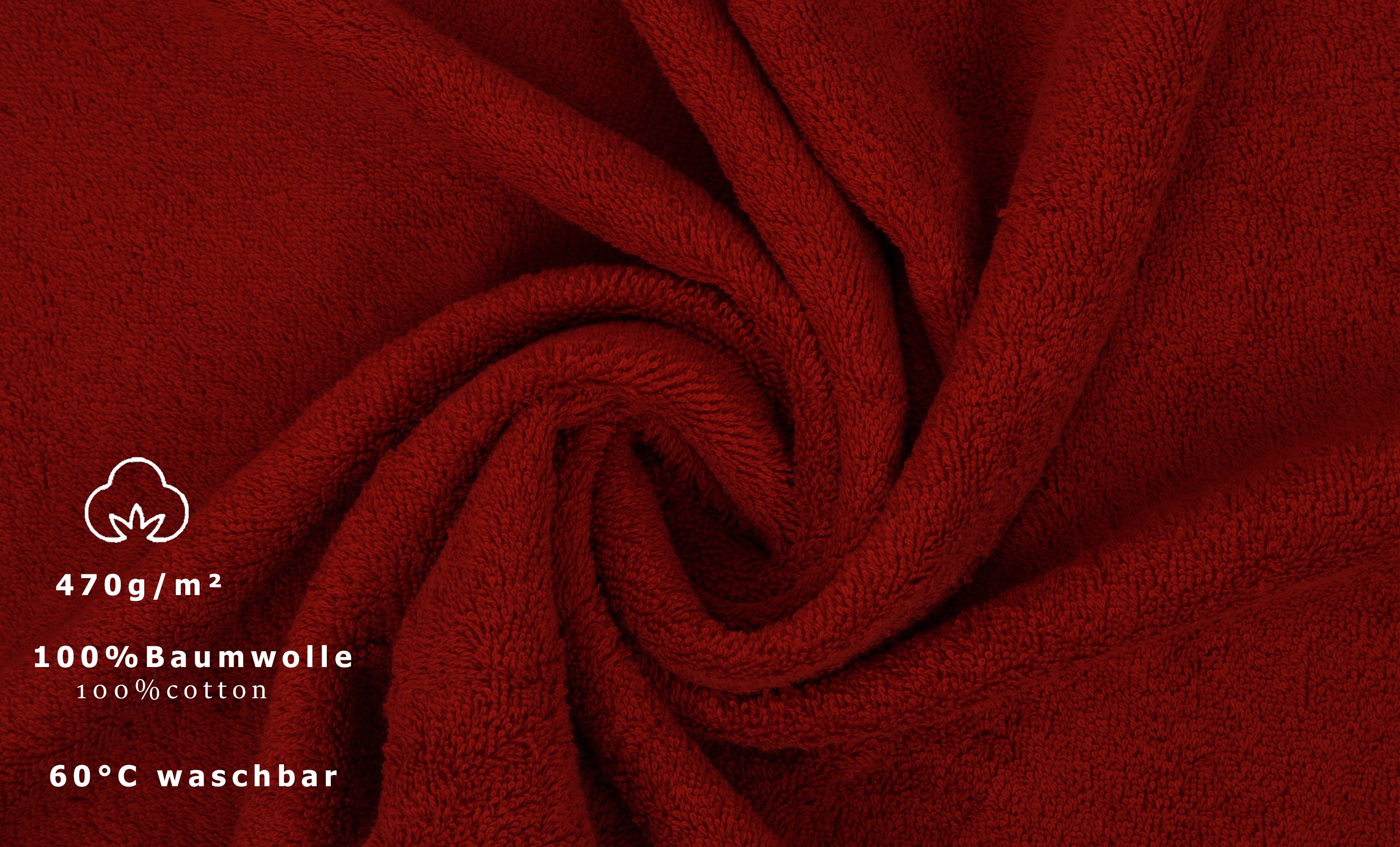 Handtuch rubinrot PREMIUM 2 4-tlg. Set und 2 Duschtücher, Betz (4-tlg) Handtücher 100% Baumwolle,