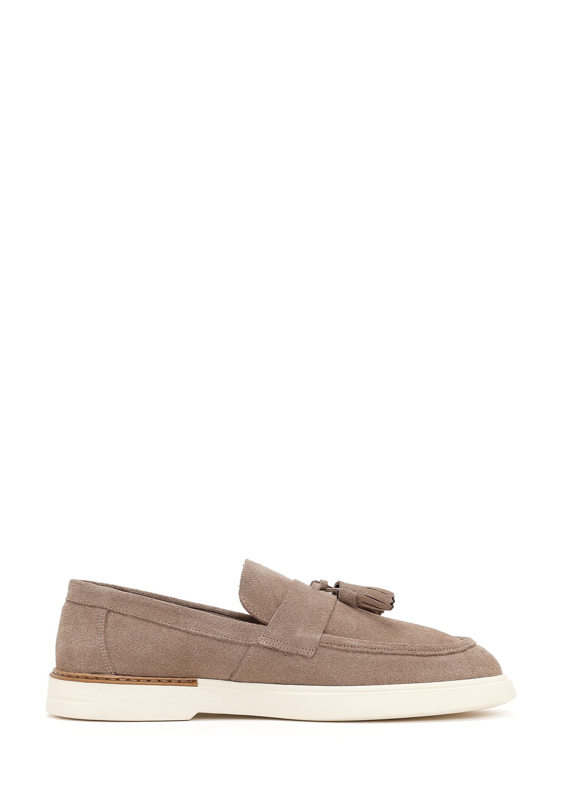 Derimod Loafer aus Veloursleder Loafer Wildleder-Obermaterial, Lederfutter, EVA-Sohle, Quastendetail