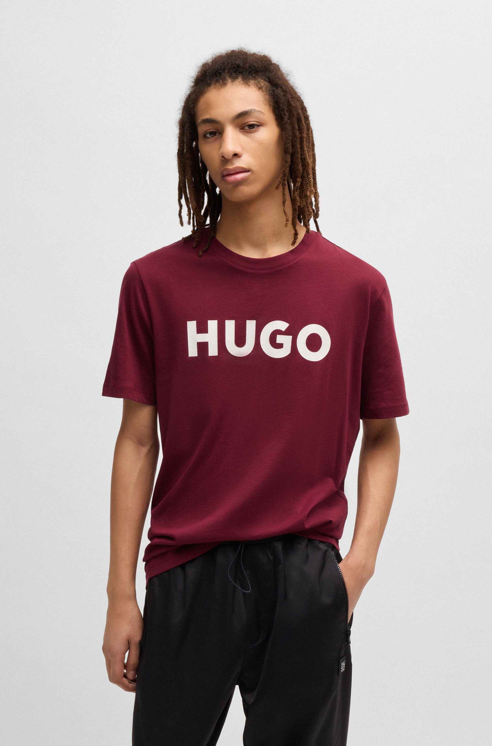 HUGO T-Shirt Dulivio Rundhalsausschnitt, Regular Fit, Must have Basic