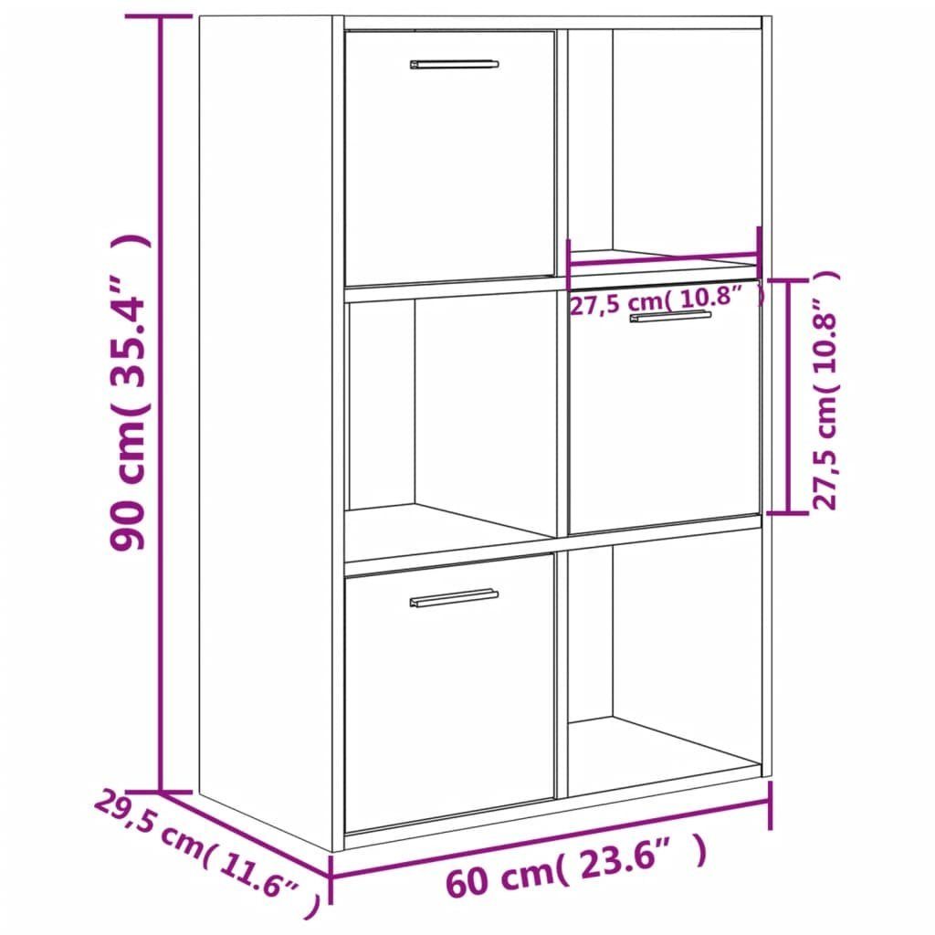 1-tlg. 60x29,5x90 Lagerschrank Sonoma Bücherregal cm Holzwerkstoff, Eiche Sonoma-Eiche vidaXL