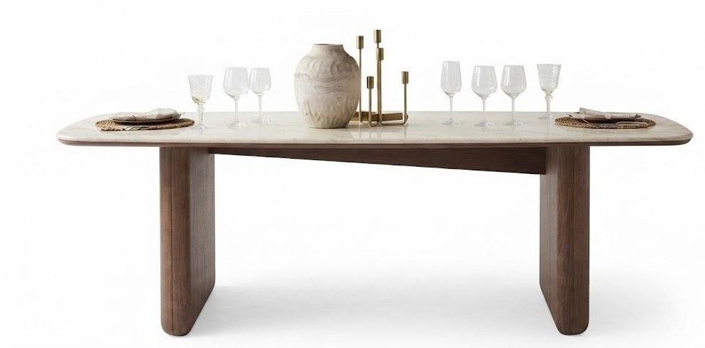 JVmoebel Esstisch Esstisch Rechteckig Beige Braun Esszimmer Modern Hochwertig (1-St., 1-tlg)