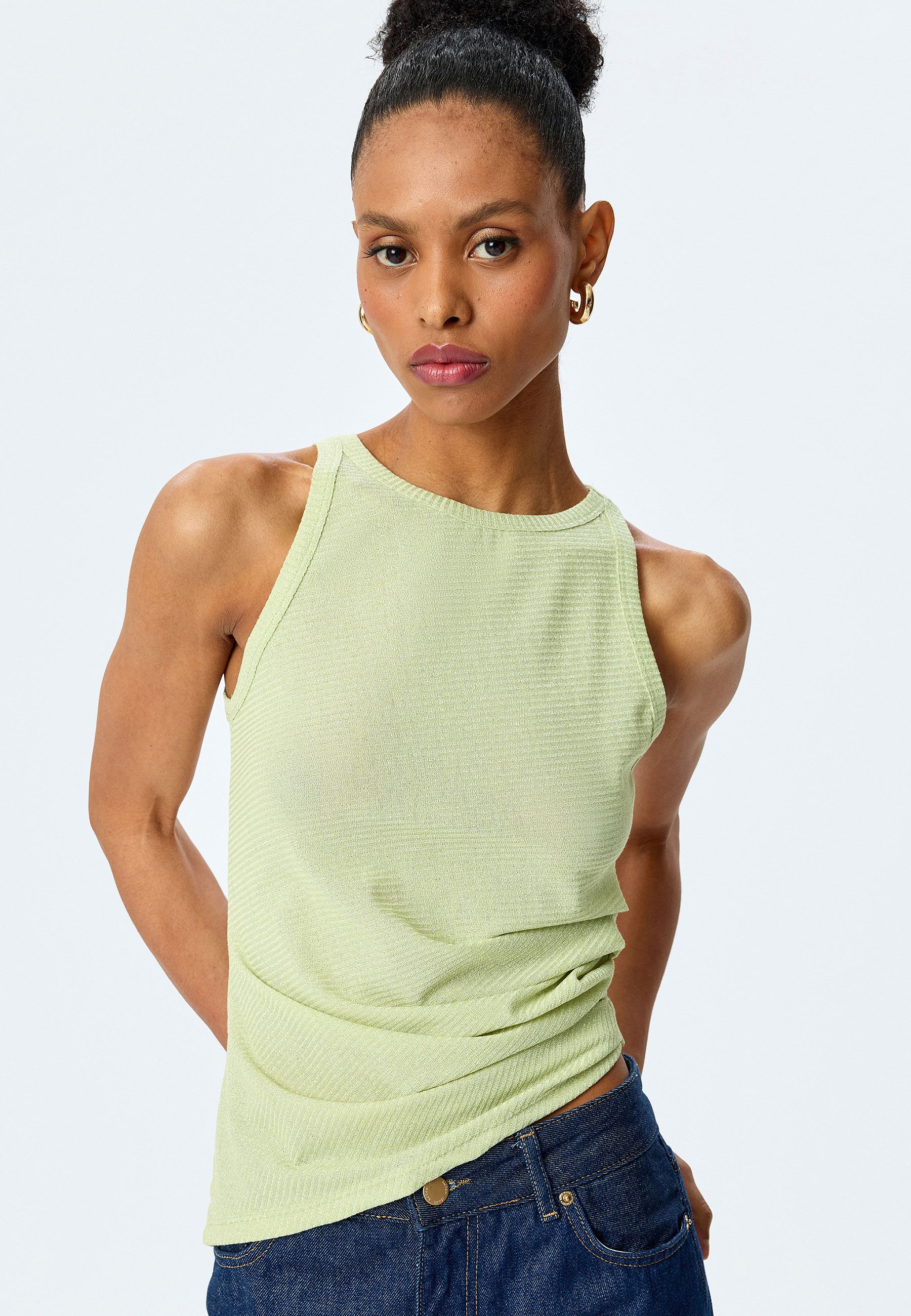 Koton Tanktop Halfterkragen Ärmellos Tanktop