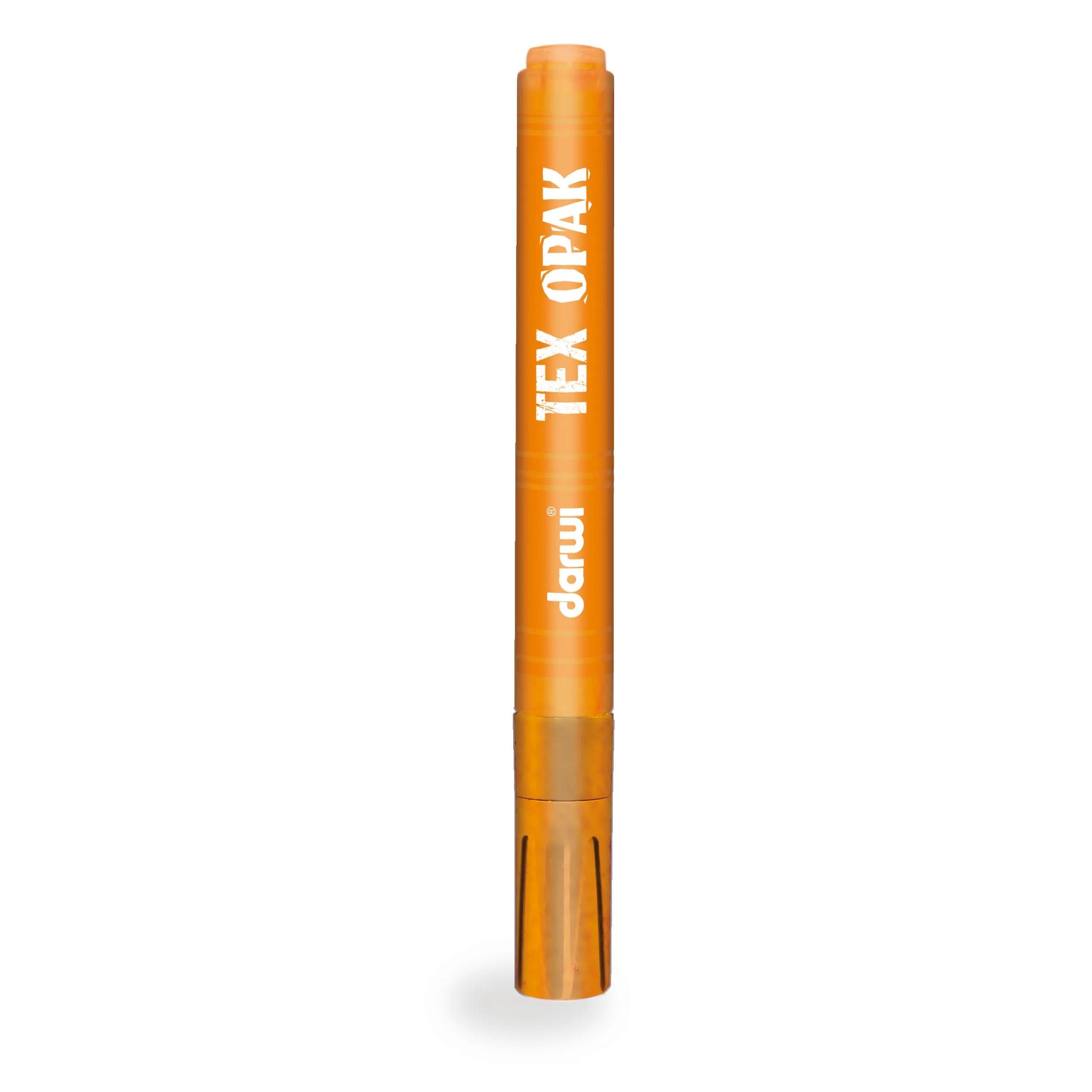 Darwi Marker 6x Textilmarker opak Spitze 2mm Inhalt 6ml Orange Orange DA0160013752C, Stoffmalfarbe
