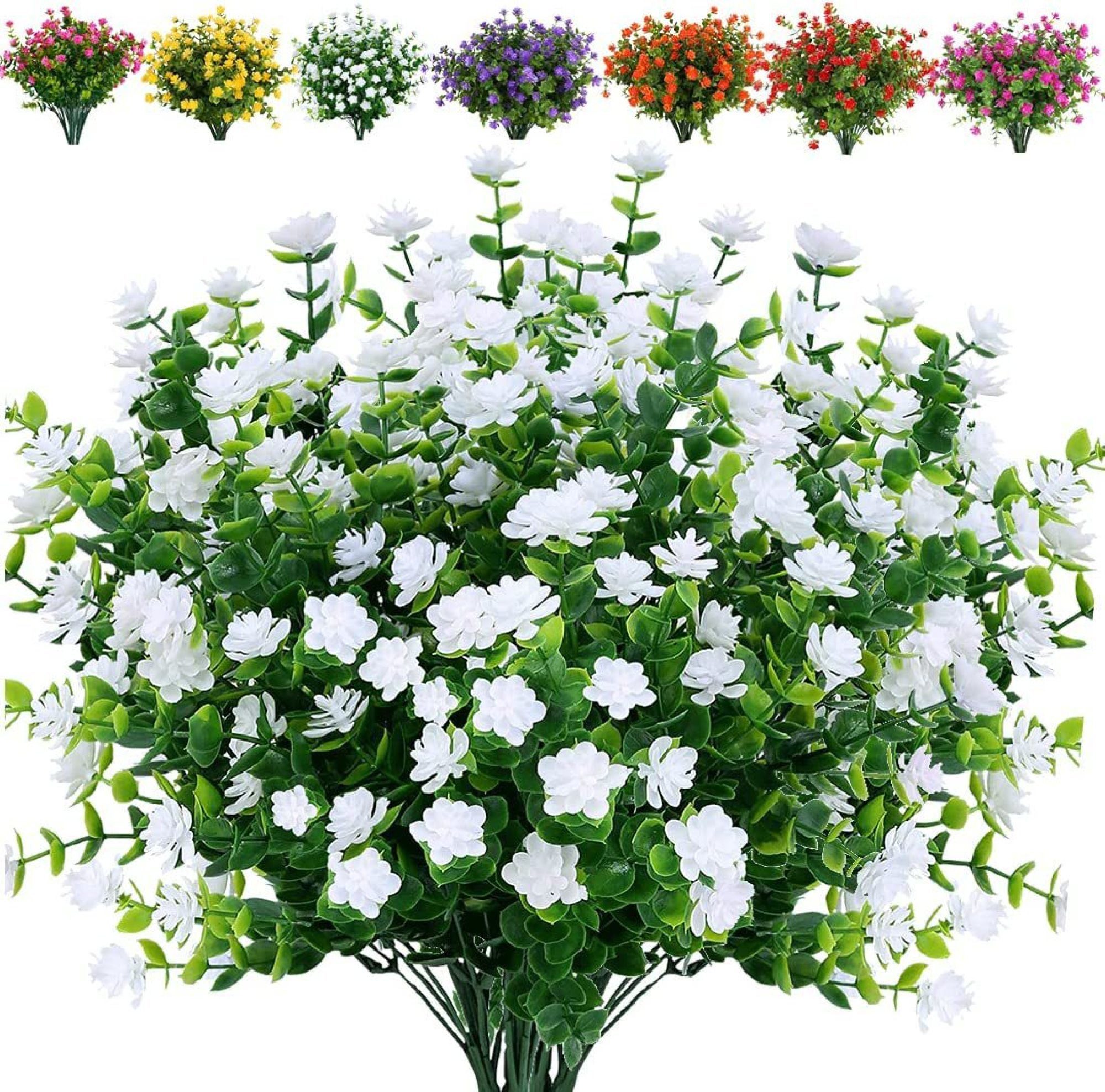 Kunstblumenstrauß 12 Stück künstliche Eukalyptus Teeblätter günstig online kaufen