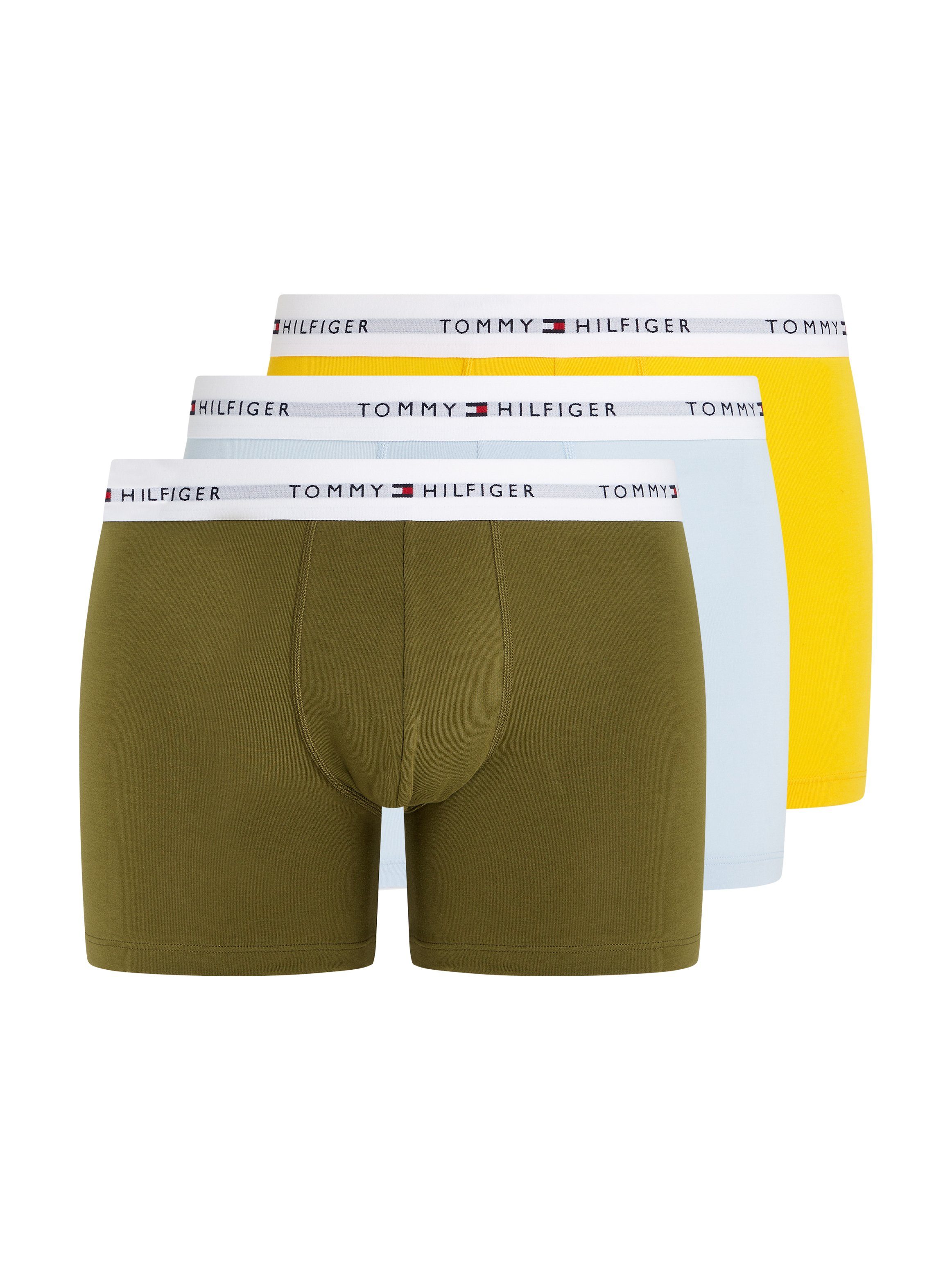 Tommy Hilfiger Underwear Boxer 3P BOXER BRIEF (Packung, 3er-Pack) mit Logo-Elastikbund Amber Glow/Breezy Blue/Put Green