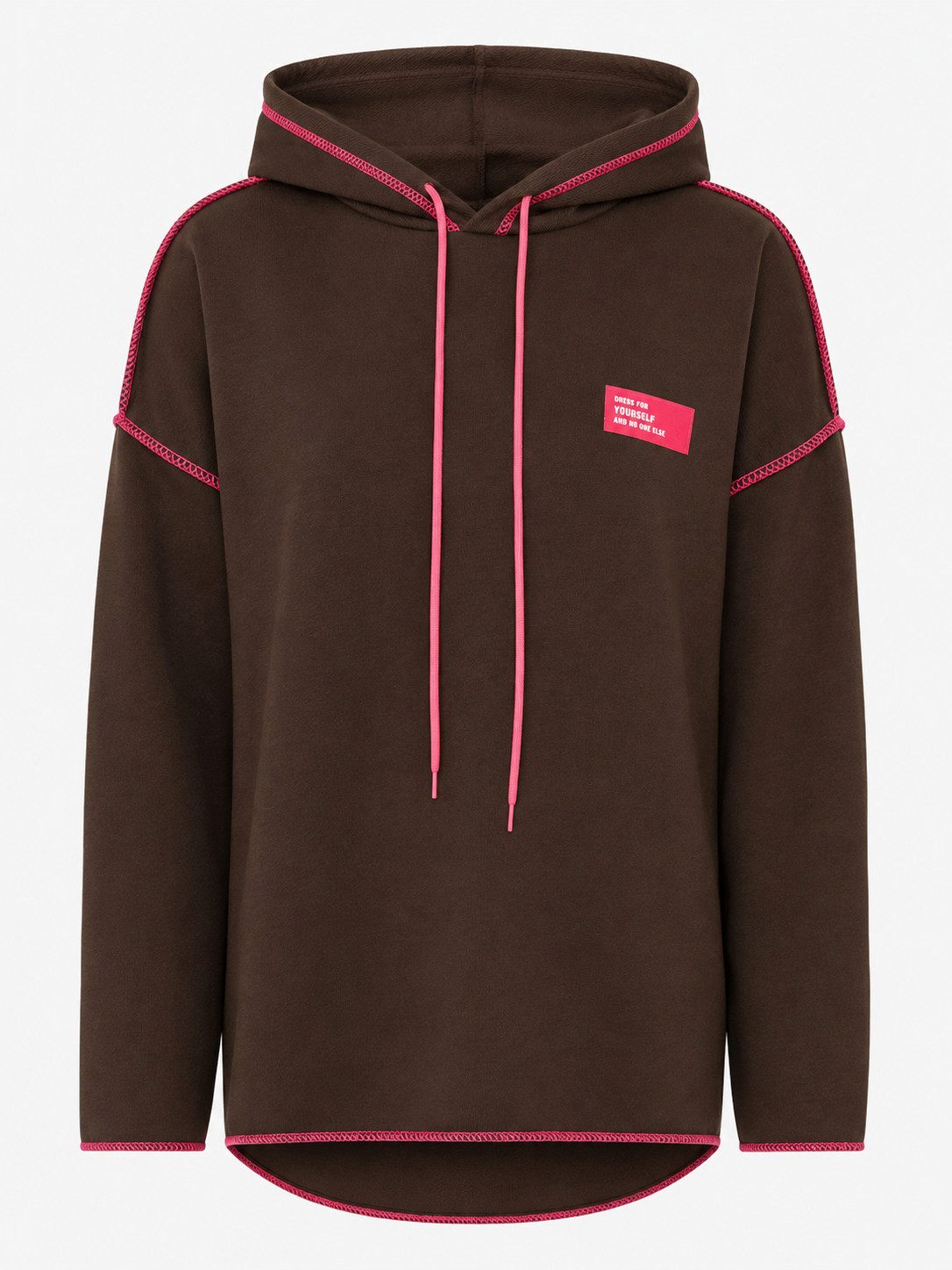 Zwillingsherz Hoodie Neon Streifen & Patch – Bild 2 von 2