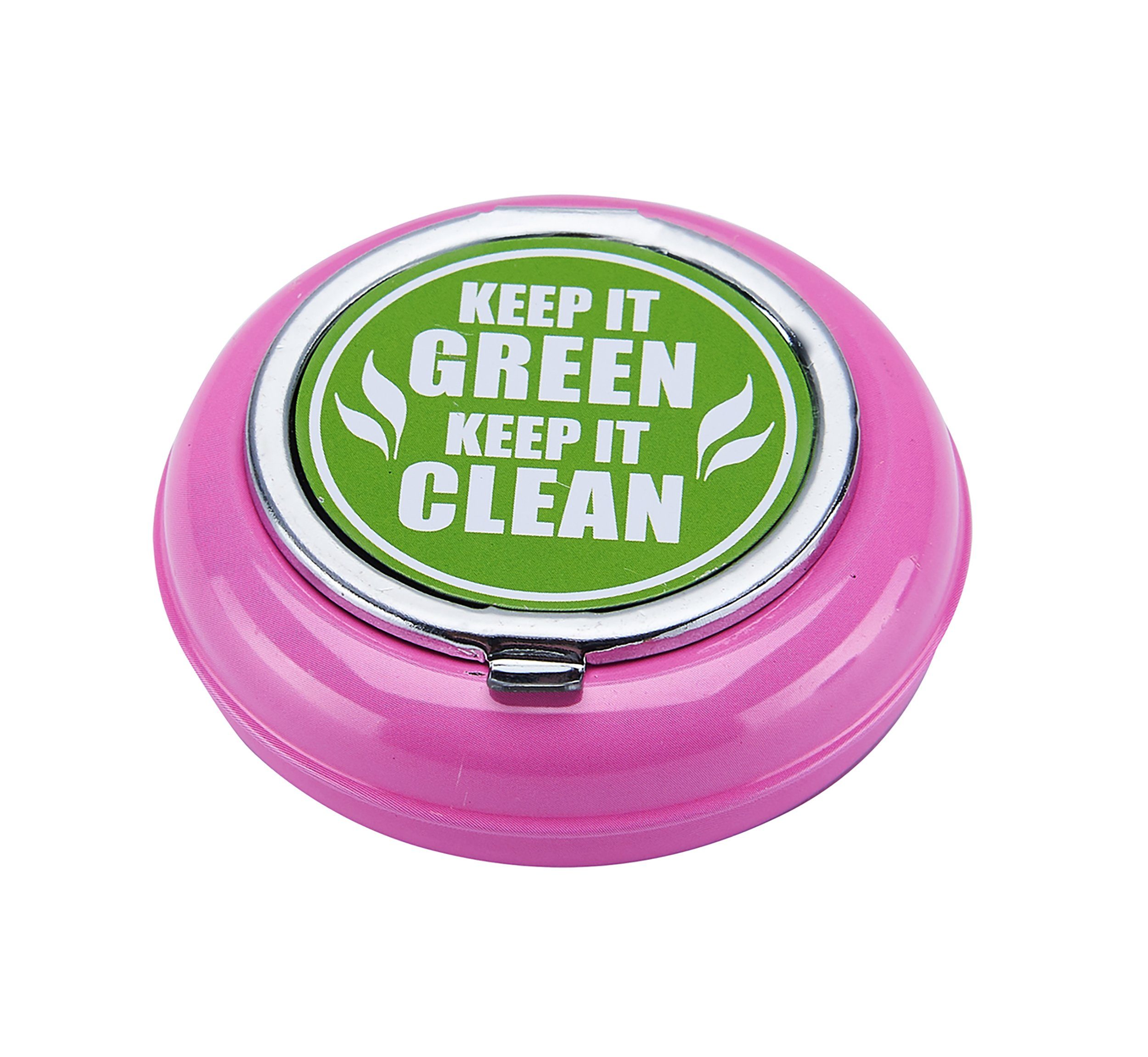 Aschenbecher Taschen ASCHENBECHER Ø6,5cm mit Glutkiller Deckel Metall 22 (Pink)