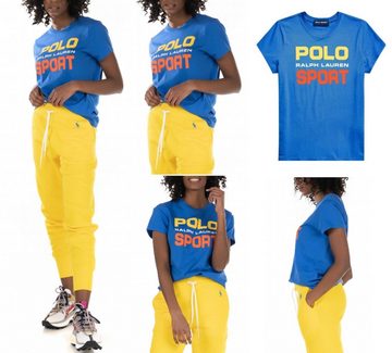 Ralph Lauren T-Shirt POLO RALPH LAUREN Rainbow Logo T-shirt Retro Preppy Shirt Bluse Top Bl