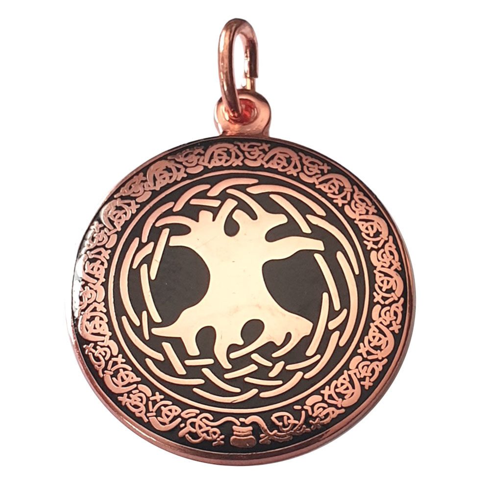 Kettenanhänger Keltischer Lebensbaum Amulett Red Moon Talisman: 25 mm