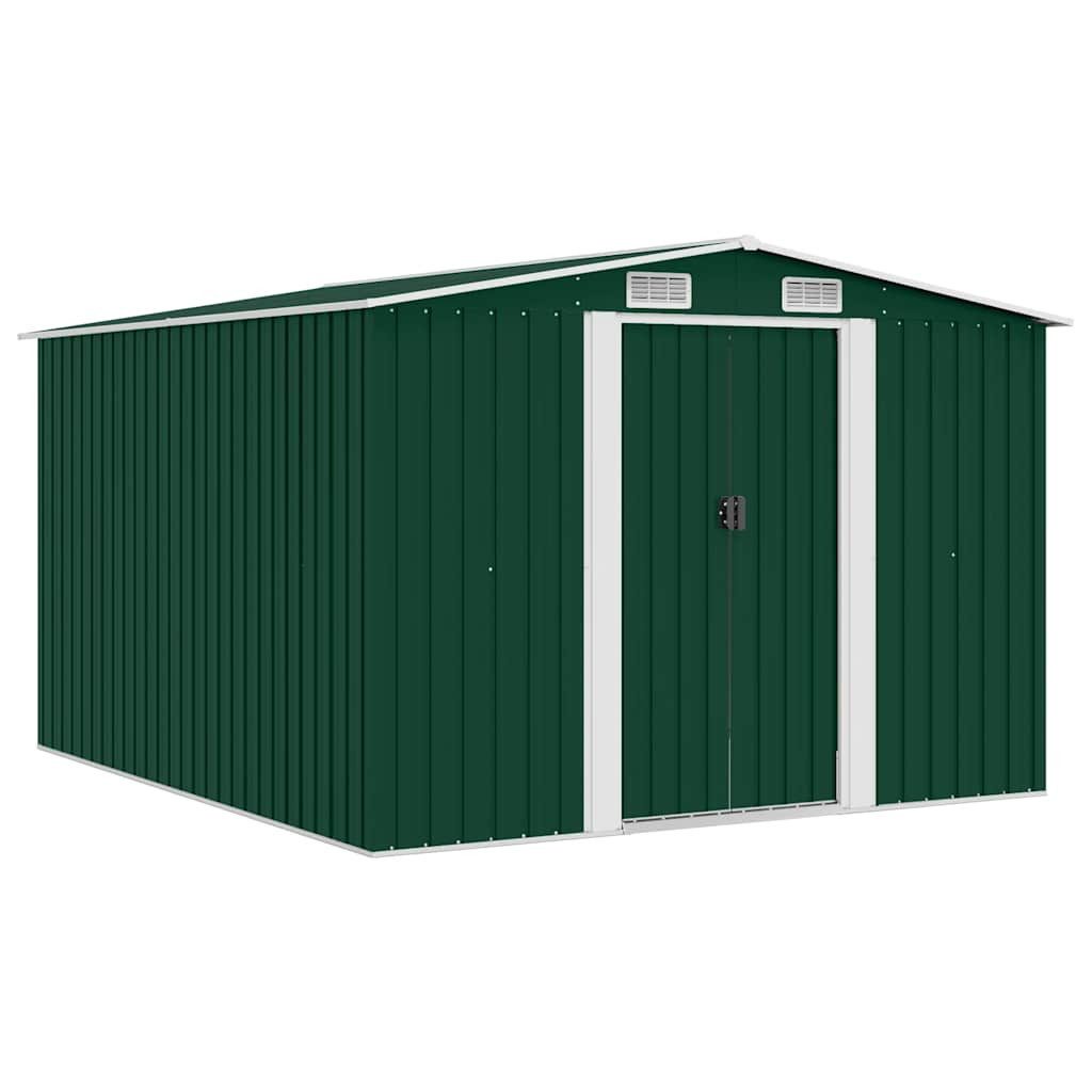 vidaXL Gartenhaus Gerätehaus 257x298x178 cm Metall Grün