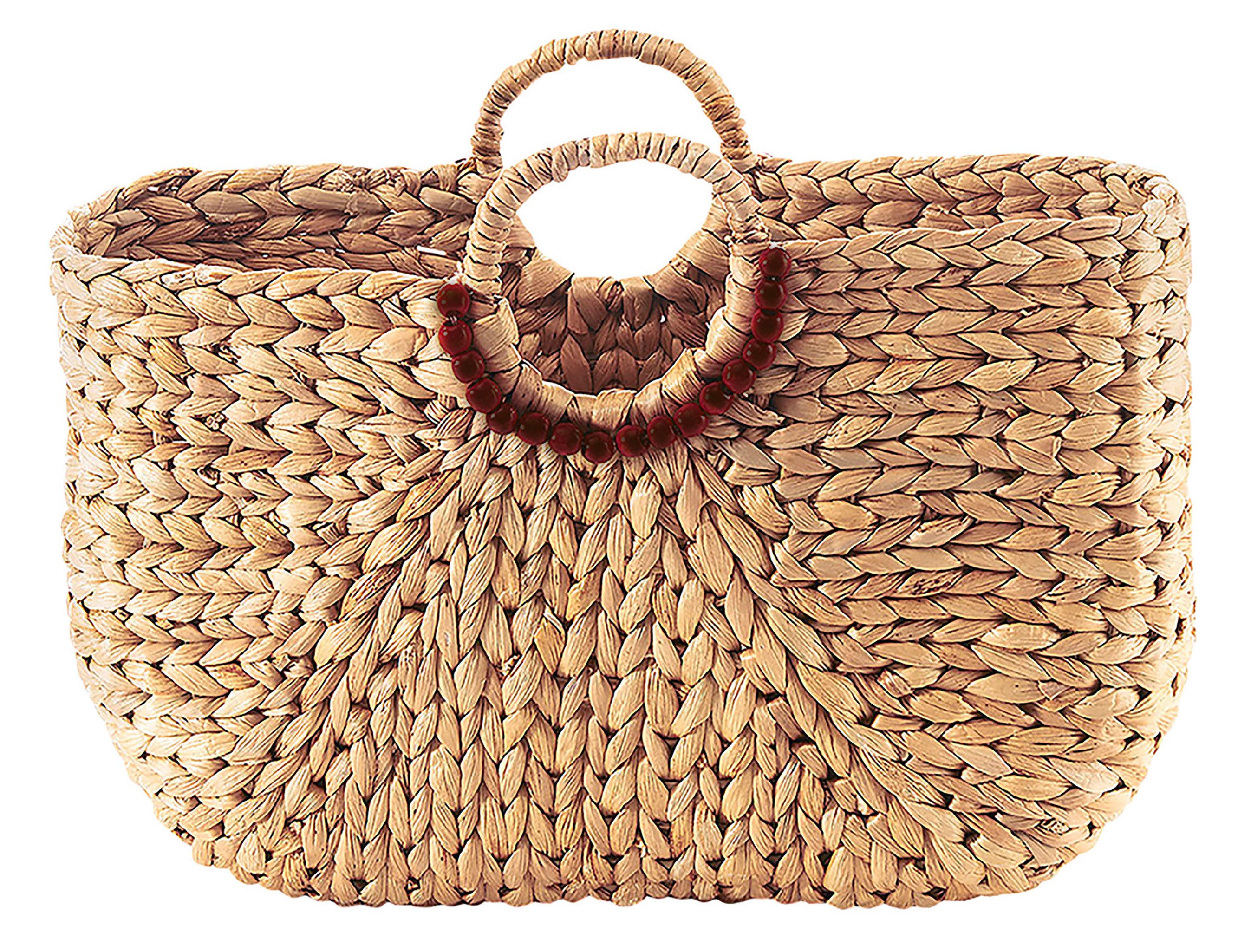Shopper Tasche Korbtasche mit rundem Griff Wasserhyazinthe