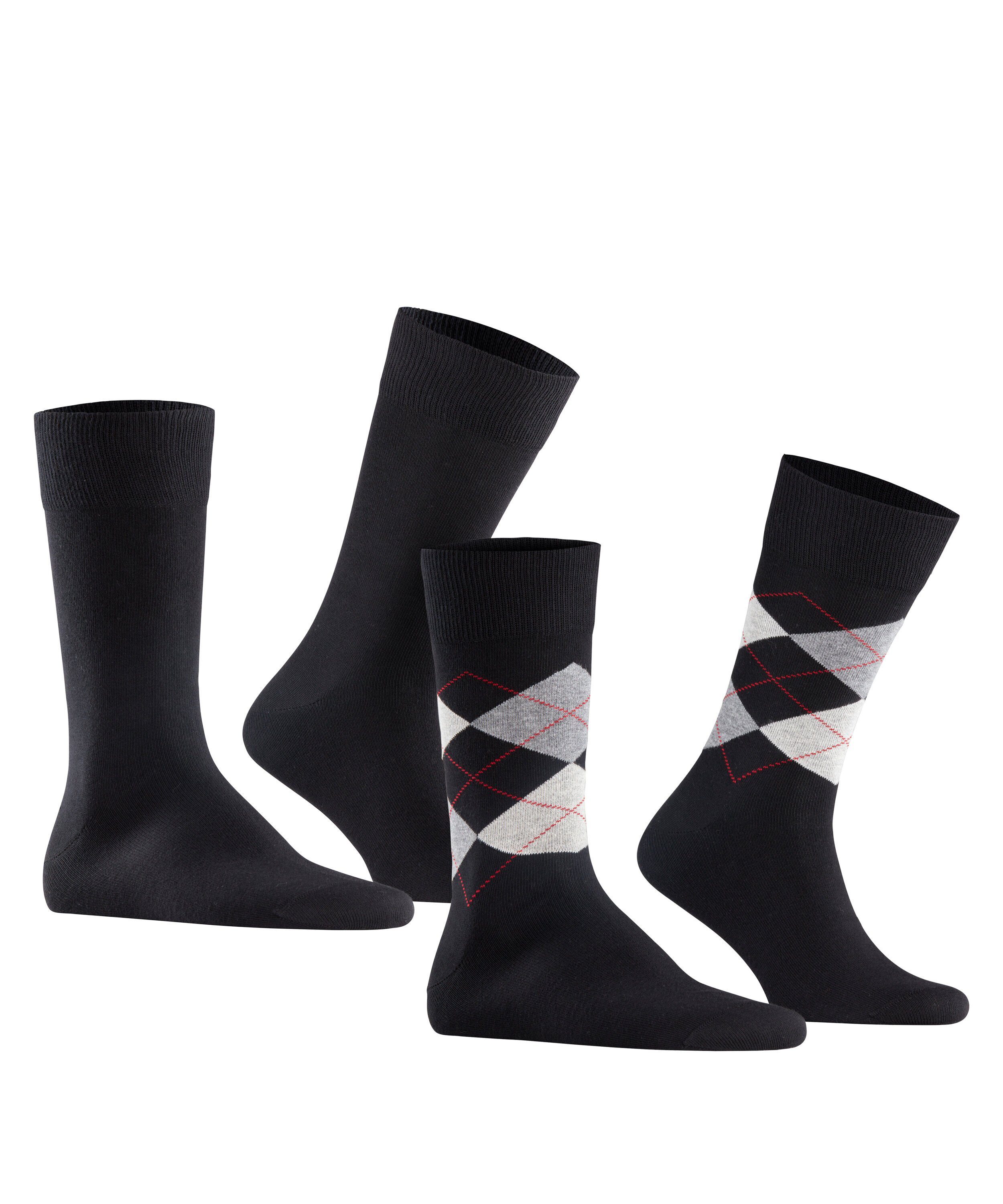 Everyday Socken Mix Burlington (2-Paar) black 2-Pack Argyle (3000)