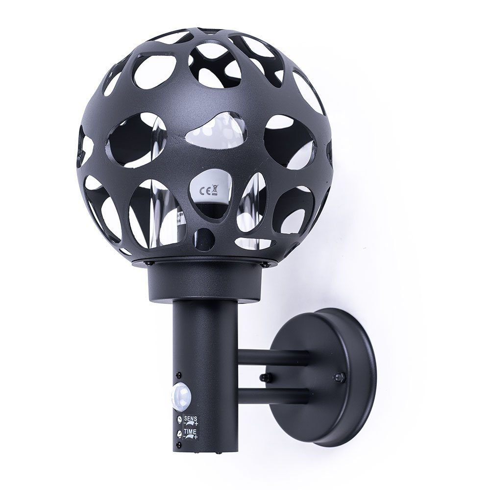 GLOBO LIGHTING LED Außen-Wandleuchte, Leuchtmittel inklusive, Kaltweiß, Warmweiß, Neutralweiß, Tageslichtweiß, Farbwechsel, Außenwandlampe Fassadenlampe Bewegungsmelder Smart LED RGB dimmbar