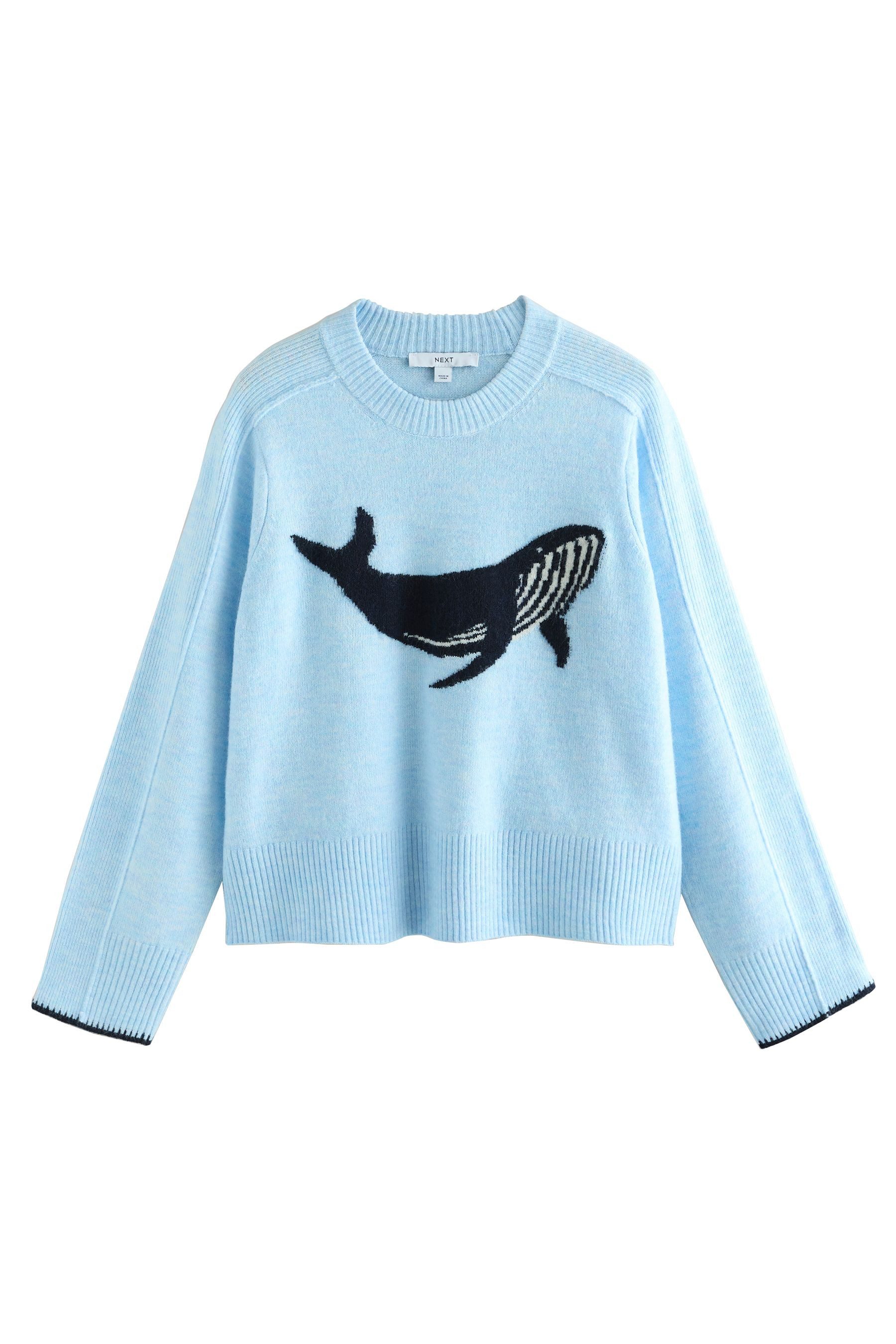 Next Rundhalspullover Gemusterter Strickpullover mit Rundhalsausschnitt günstig online kaufen