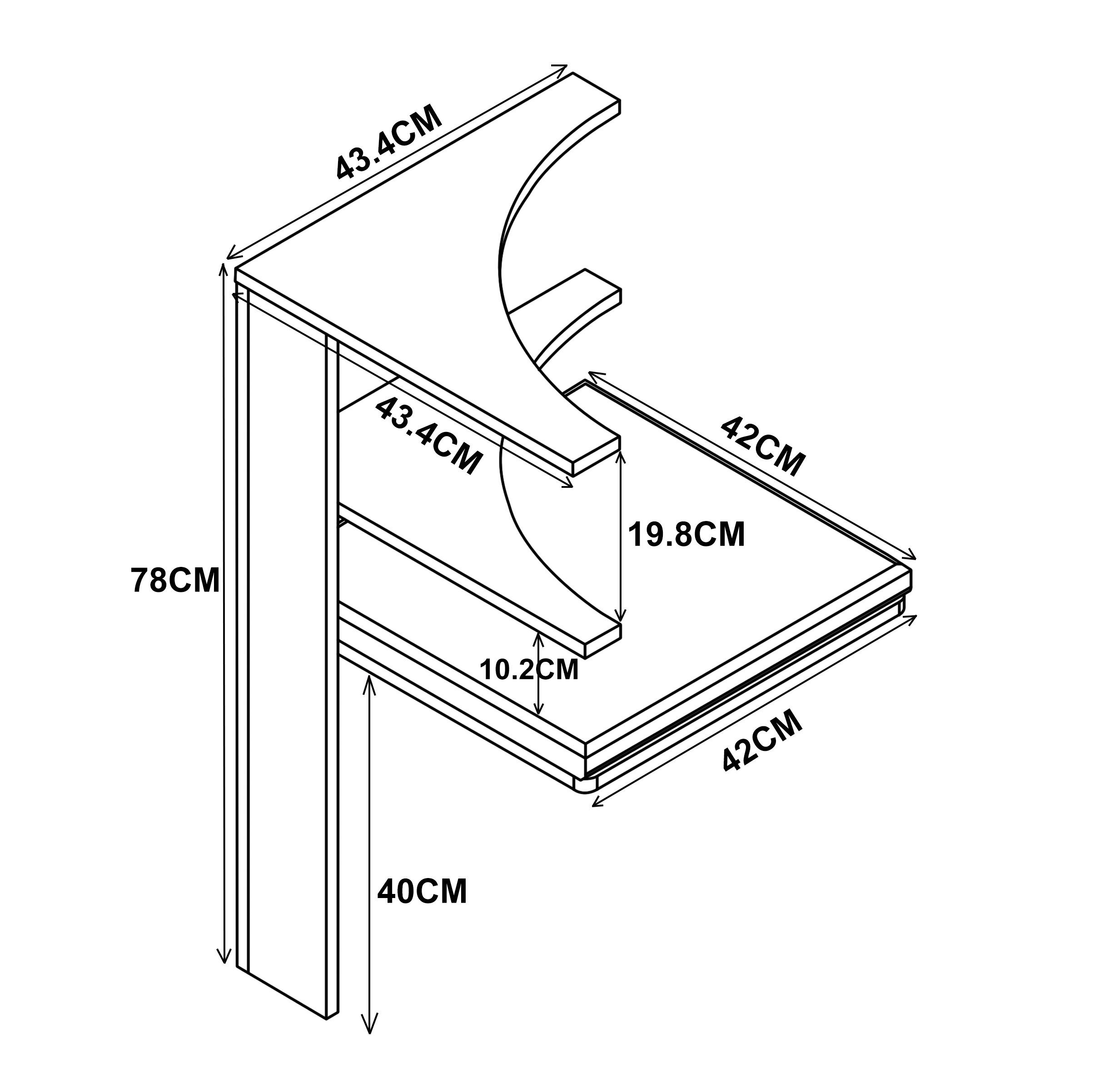 VCM Essgruppe Eckverbindung für die Sitzgruppe Esal, (Set, 1-tlg., 1x Eckverbindung)