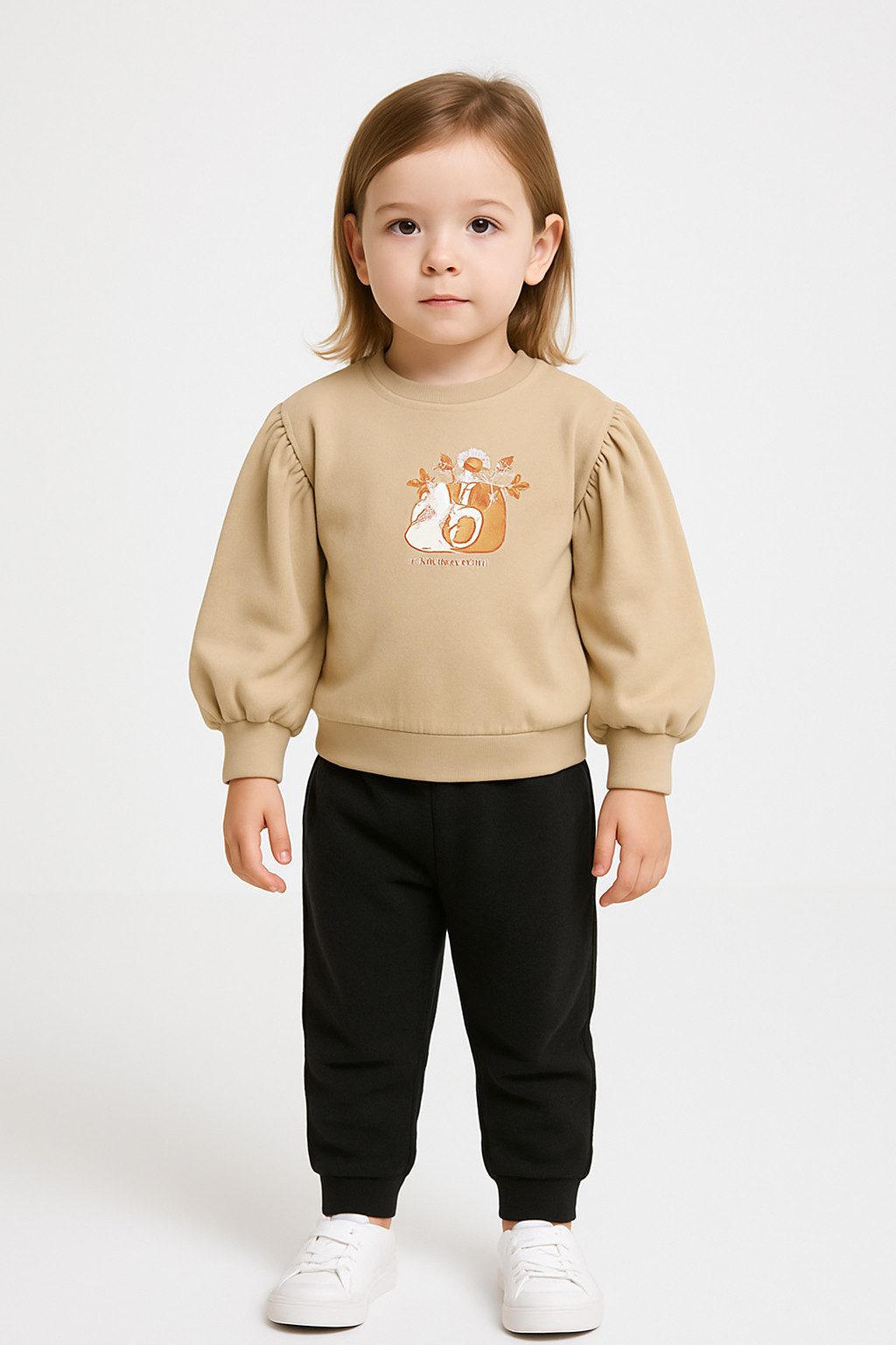 Panco Kapuzensweatshirt Sweatshirt mit Aufdruck und Details für Babys