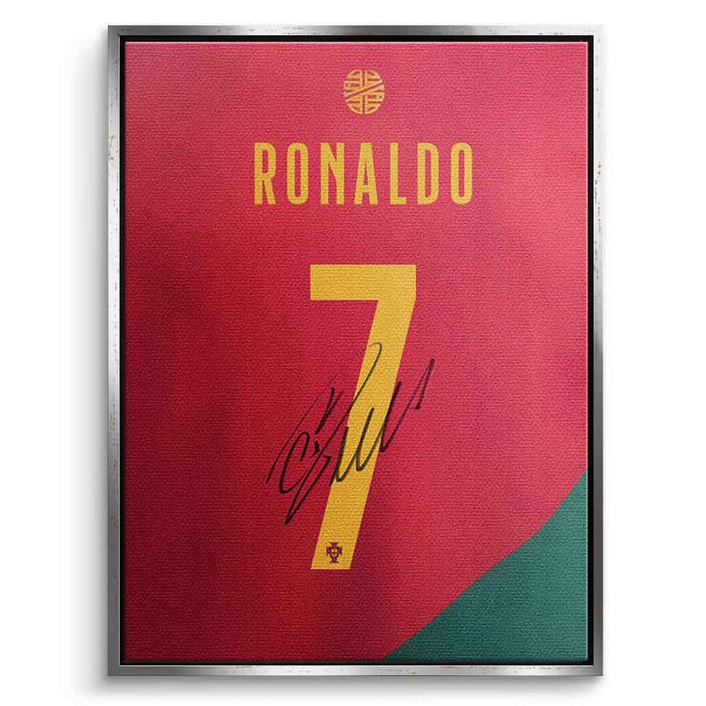 DOTCOMCANVAS® Leinwandbild Ronaldo, Leinwandbild Cristiano Ronaldo Fußballspieler 7 Portugal Wandbild