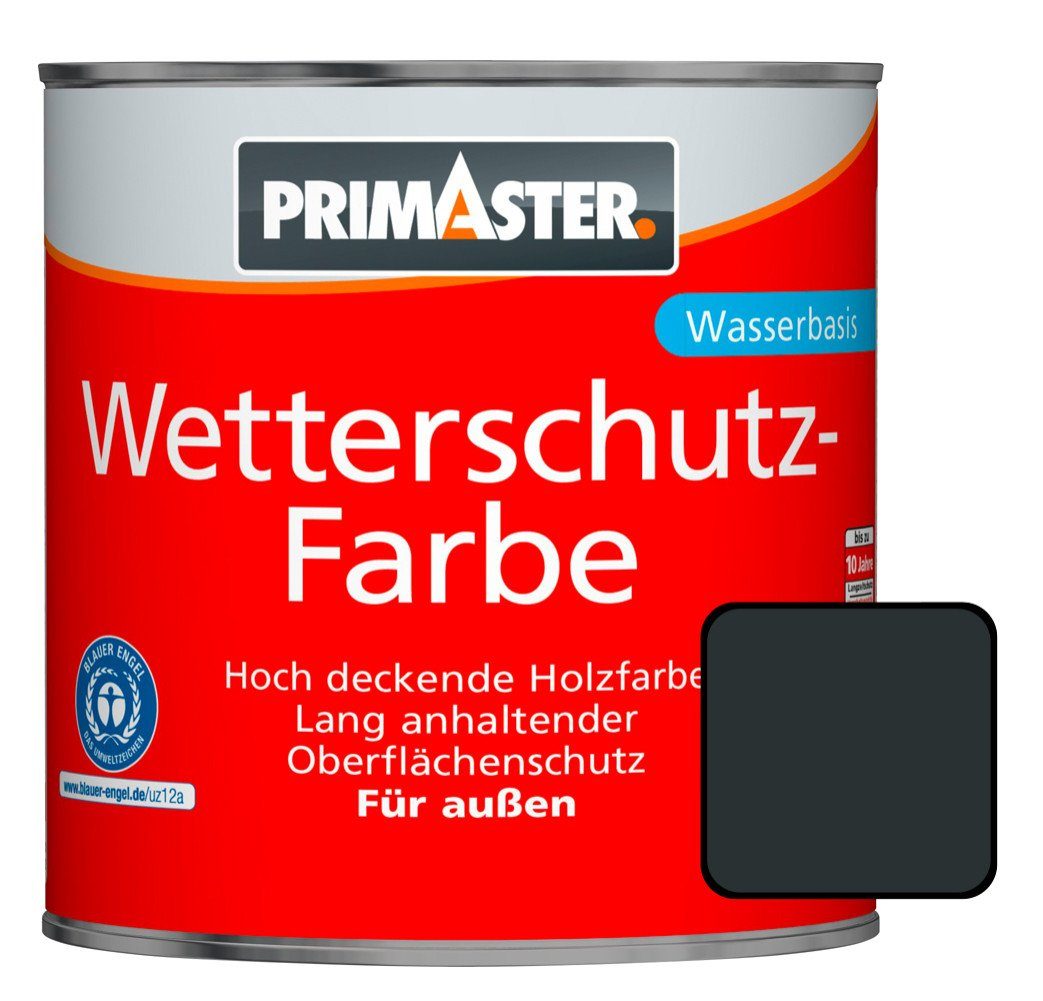 750 Wetterschutzfarbe Primaster ml Holzschutzlasur anthrazitgrau Primaster