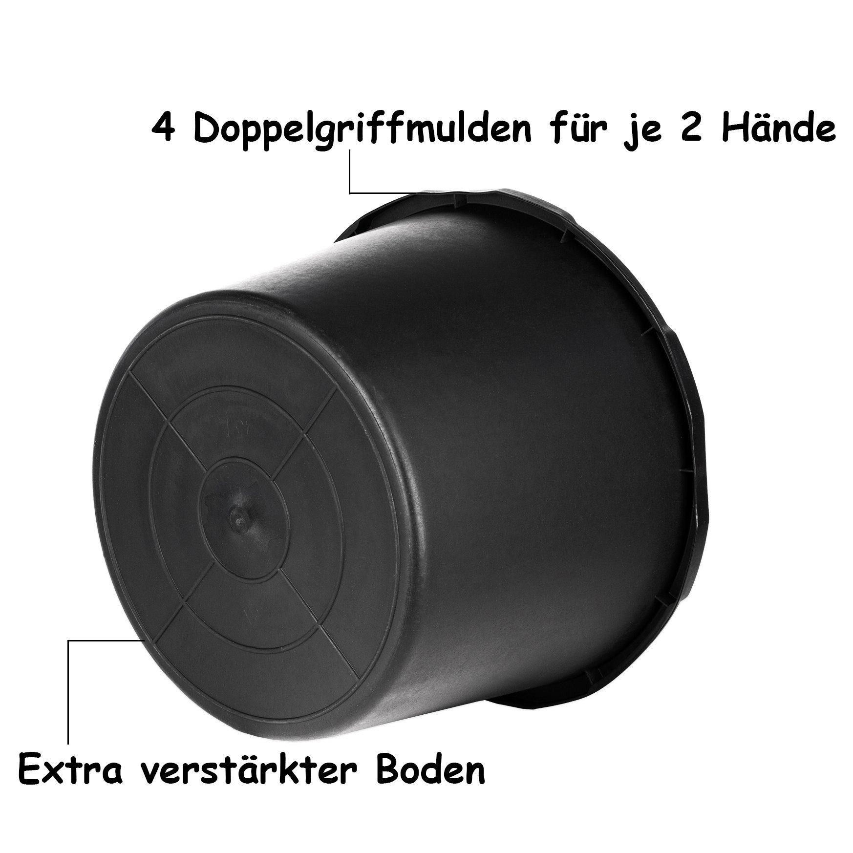 Germany, 45 50cmx33cm L in Mörtelkasten BigDean Baueimer Ø Rund Made Mörtelkübel (1-tlg)