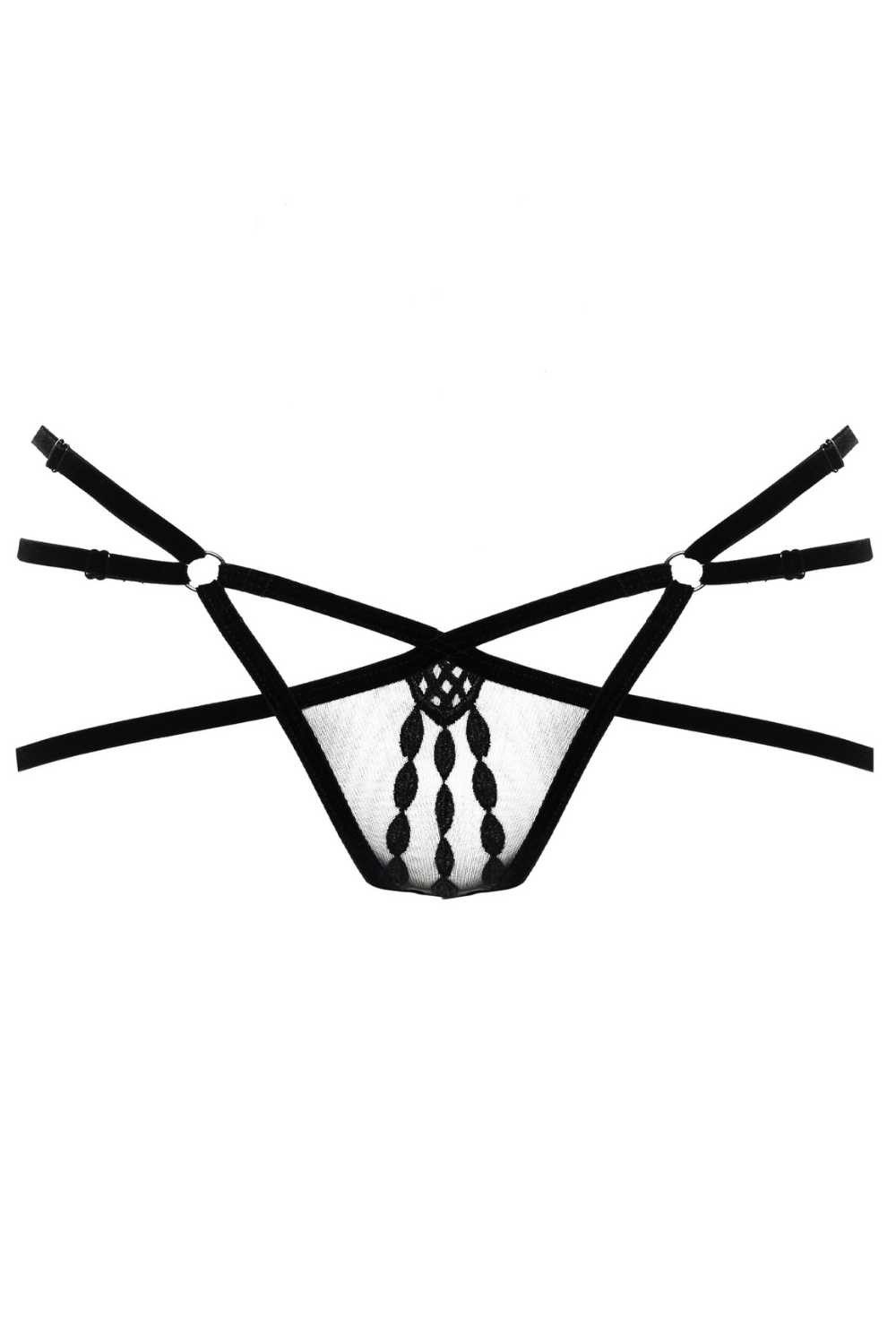 Slip-Ouvert Aurèle Slip aus Spitze schwarz L-XL