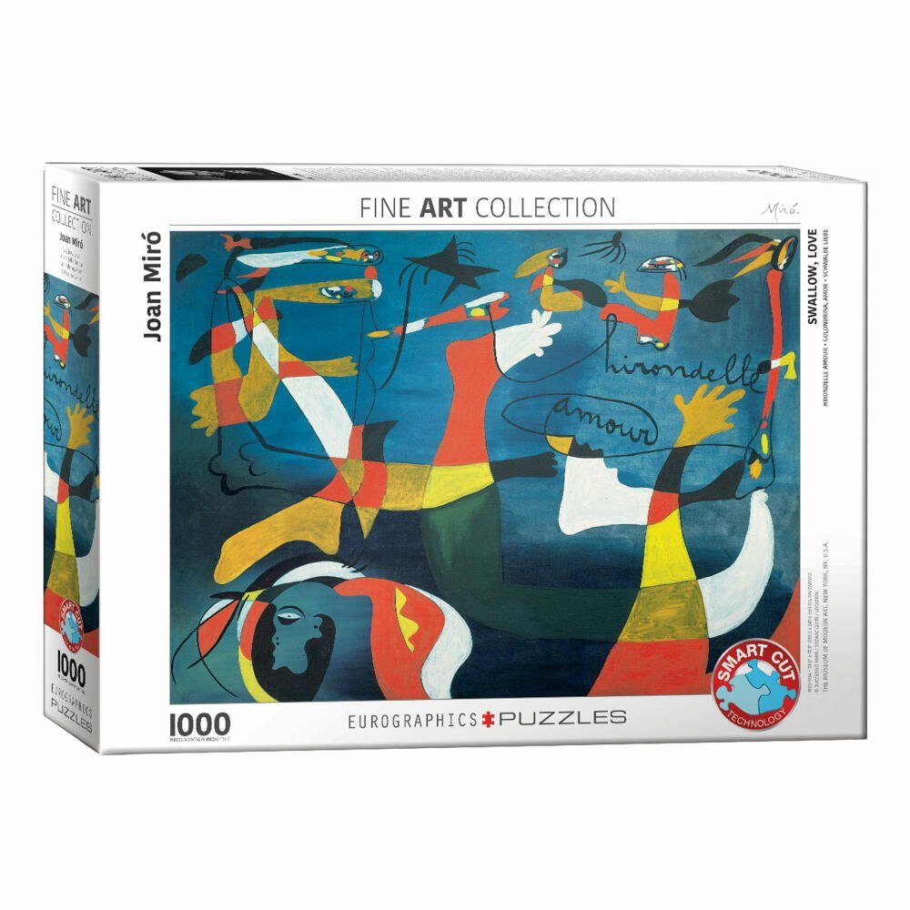 EUROGRAPHICS Puzzle Schwalbe Liebe von Joan Miró, 1000 Puzzleteile
