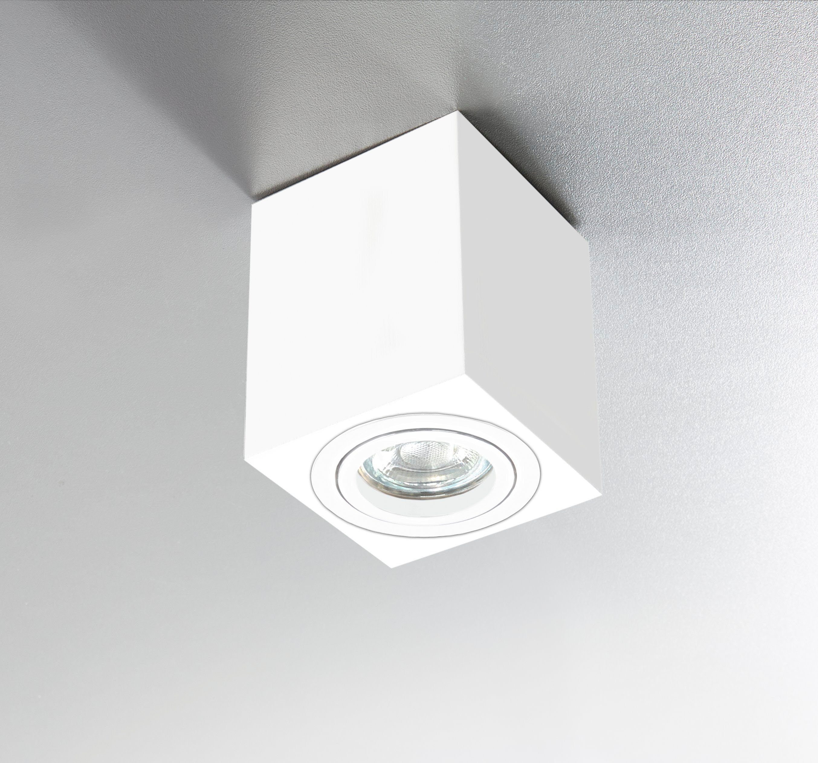 HEITRONIC Deckenleuchte ADL8001, ohne Leuchtmittel, Aufbauleuchte,Aufbaulampe, für Esszimmer, Flur, Wohnzimmer, schwenkbar