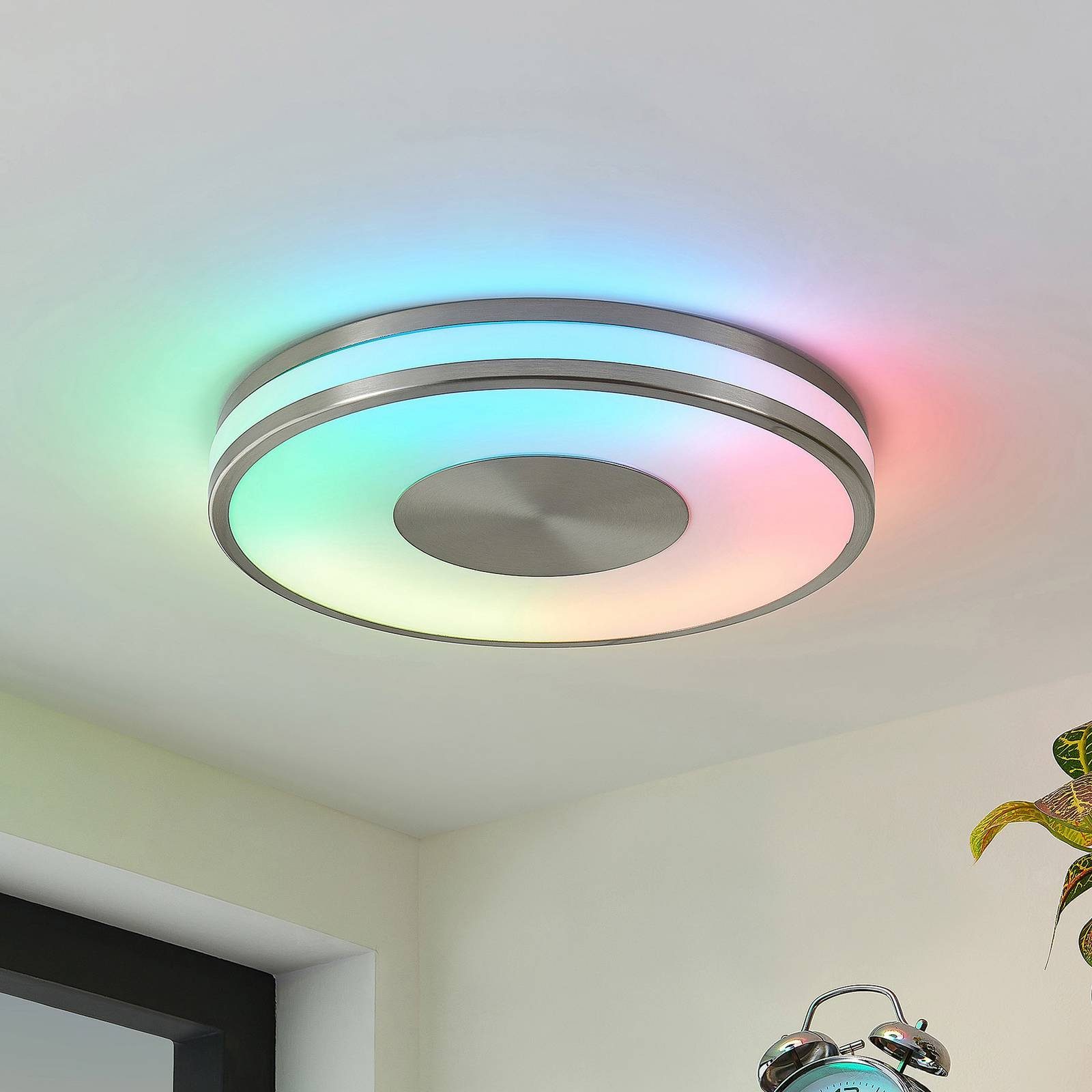 Lindby Deckenleuchten Fjella, Enthalten, 1 x 20,5 W LED, Farbwechsel RGB + günstig online kaufen
