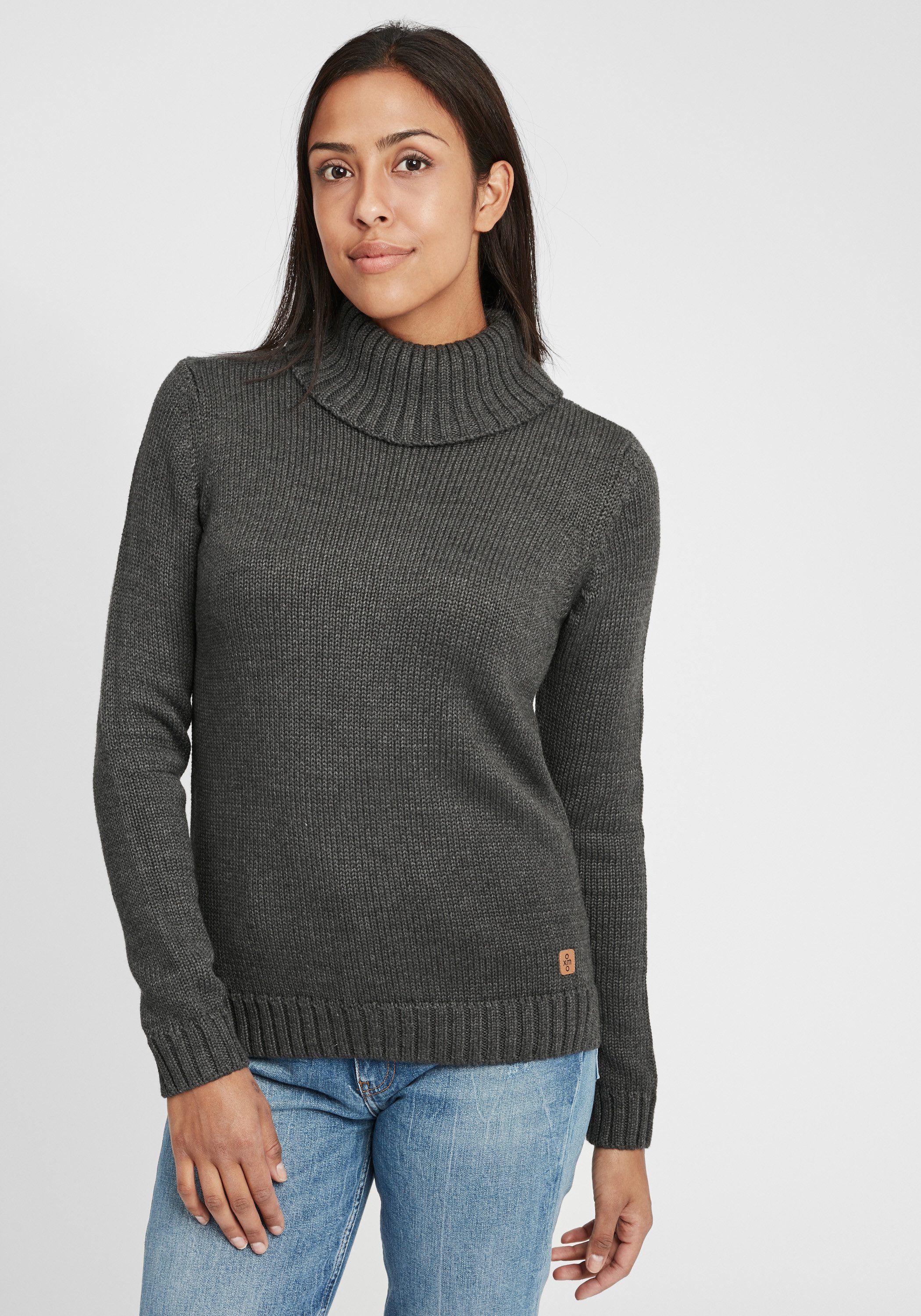 OXMO Rollkragenpullover OXPia Strickpullover mit Rollkragen