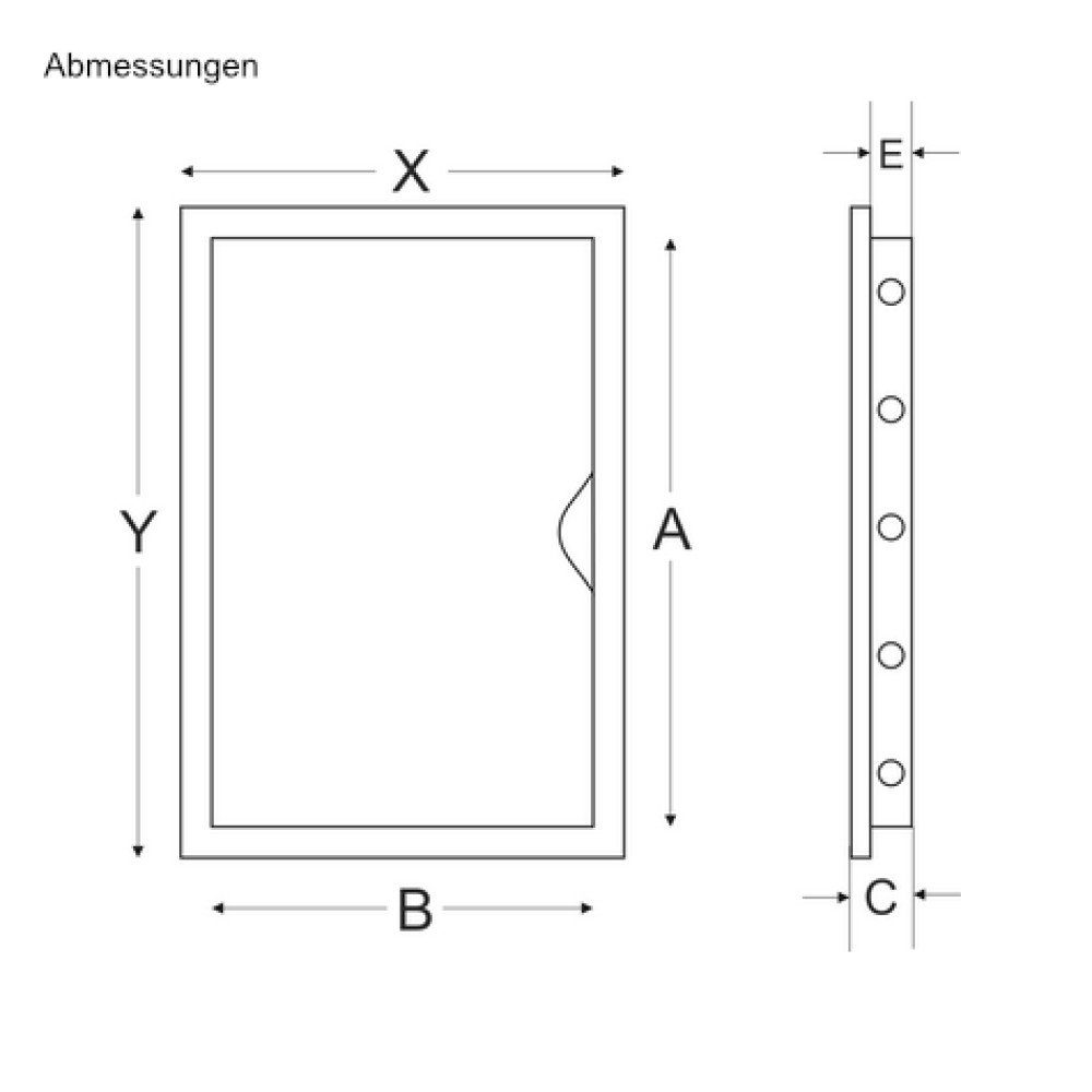 airRoxy Revisionstür Revisionsklappe Revisionstür 30/30 Weiß (1-St) – Bild 5 von 5