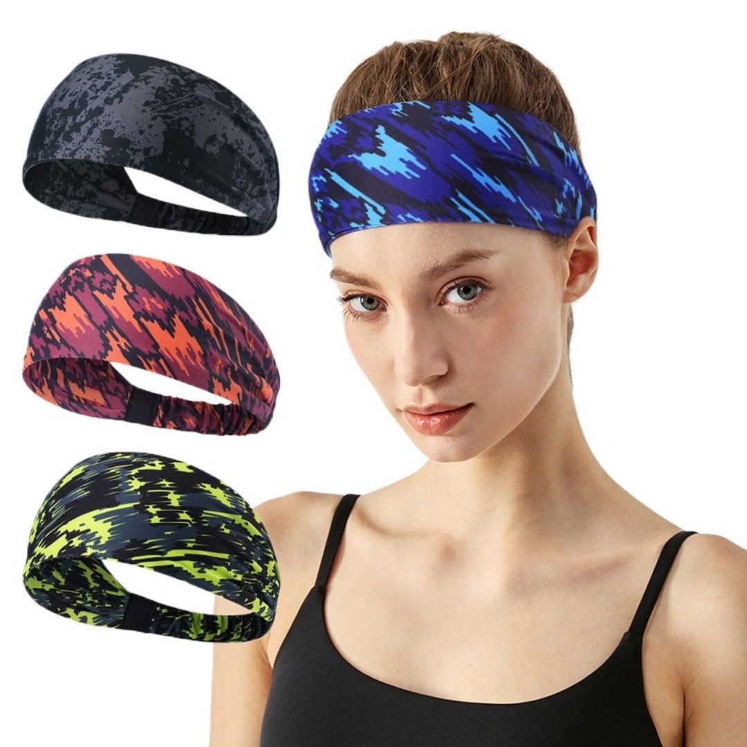nsihing Haarband Sport Stirnbänder für Damen und Herren, Elastisch rutschfest Haarband, für Joggen,Laufen, Fitness, Yoga, Radfahren, Basketball