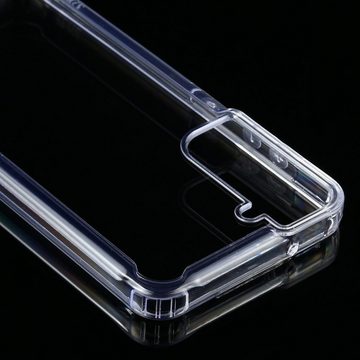 Wigento Handyhülle Für Samsung Galaxy S21 FE PU / TPU Handy Hybrid Tasche Transparent Hülle Etuis