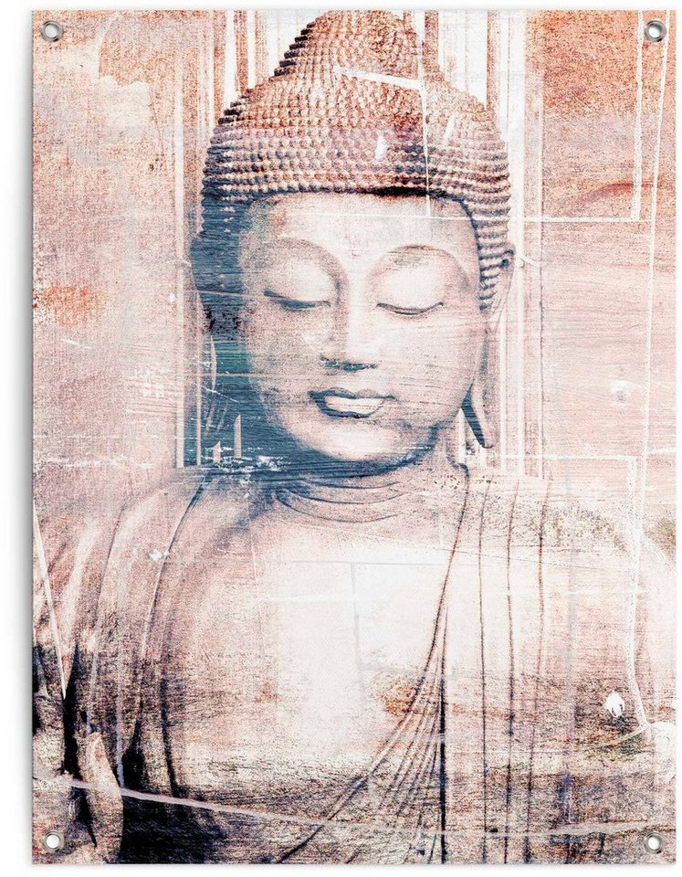 Reinders! Poster Buddha, Aufhängung mittels Schrauben, Haken oder  Gummibändern