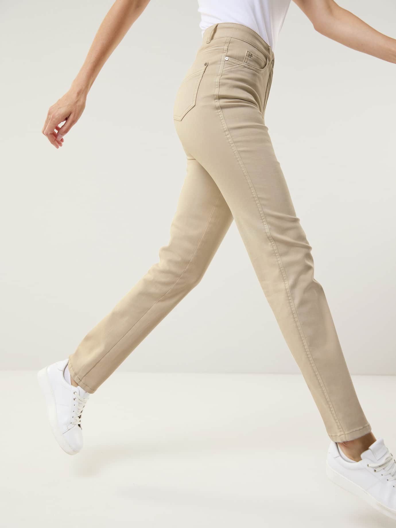 Walbusch Regular-fit-Jeans Damen Stretch-Jeans High Waist Five-Pocket Regular Fit Kaschierender Einsatz, softer Baumwollmix, Flex-Bund, formstabil