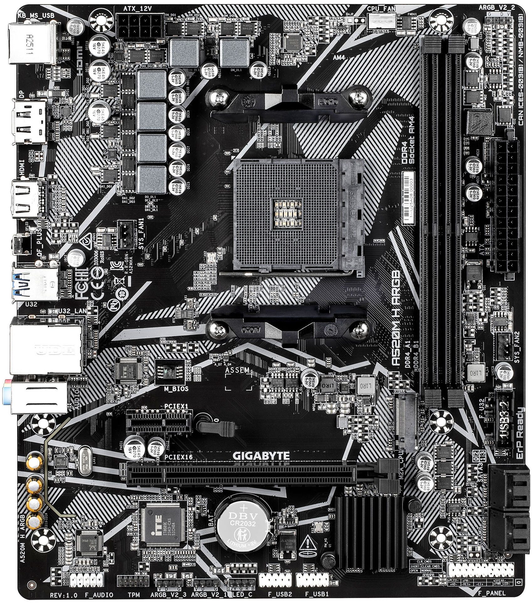 Gigabyte A520M H ARGB Mainboard RGB-LED-Lichtleiste