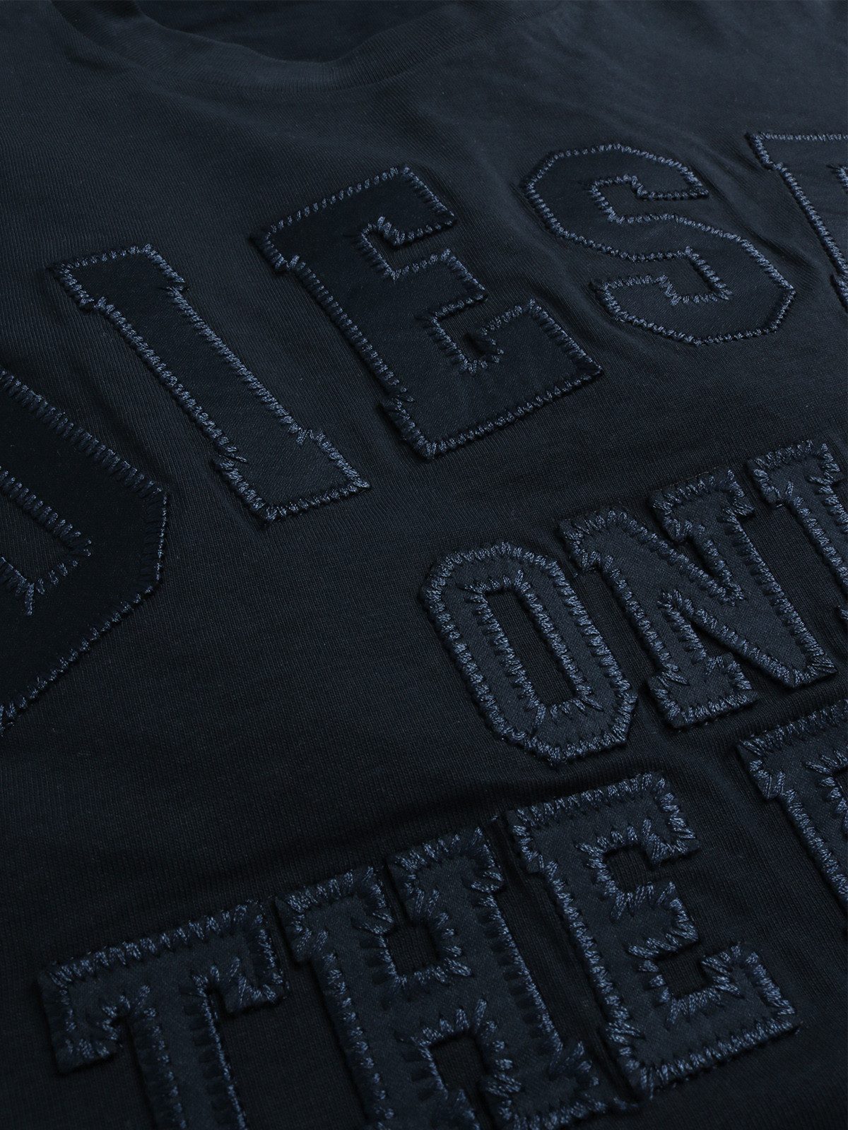 Diesel Rundhalsshirt aufgenähte Logo-Applikation - T-JUST günstig online kaufen