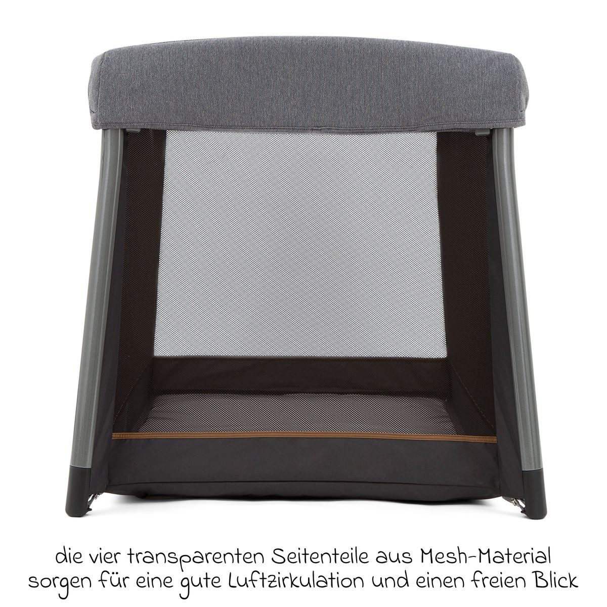 Graco Baby-Reisebett FoldLite - Shadow, Kinder Reisebett ab Geburt - 3 Jahre mit Insektenschutz & Tasche