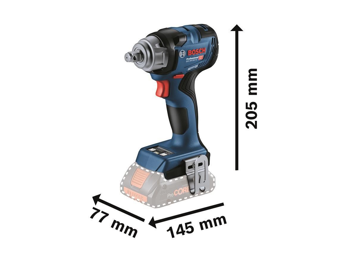 Bosch Professional Akku-Drehschlagschrauber GDS 18 V-330 HC, 2800 U/min, 330 Nm, (Set, 3-tlg), inkl. L-BOXX, ohne Akku und Ladegerät