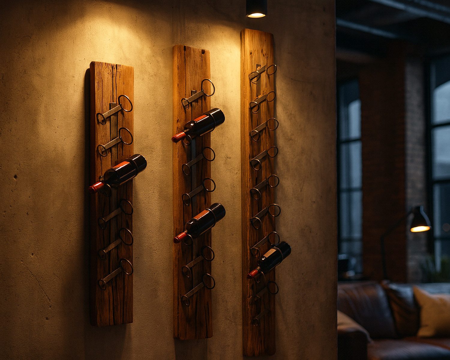 Bambus-Lounge Weinflaschenhalter Wandhalter Tablas Weinhalter Flaschenhalter Weinregal Holzregal Sekt