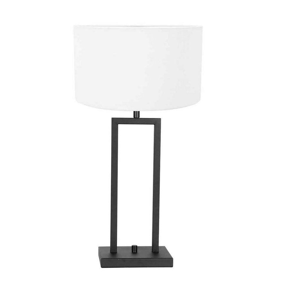 Steinhauer LIGHTING Tischleuchte, Beistellleuchte Nachttischleuchte  Leselampe E27 schwarz-matt weiß