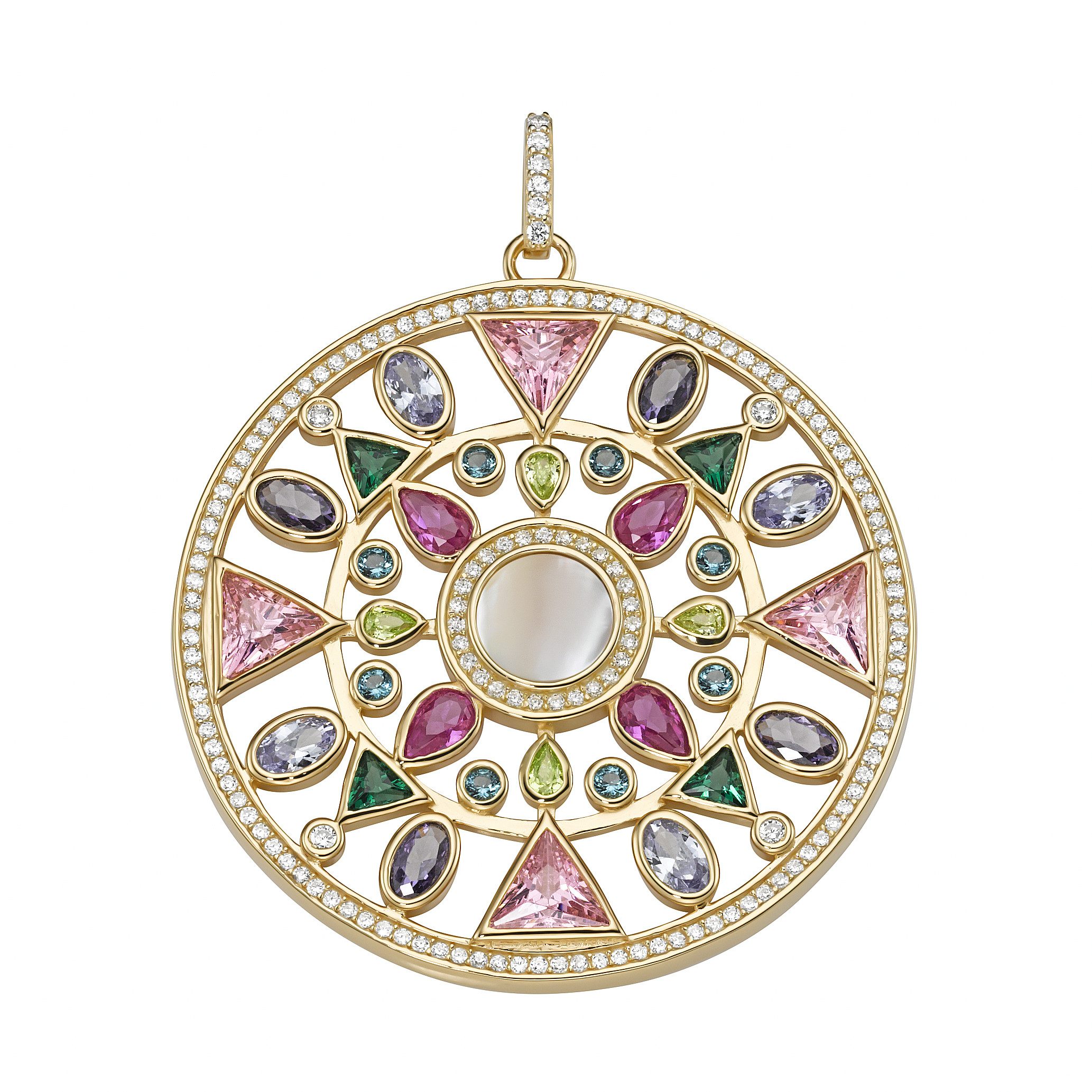 GIORGIO MARTELLO MILANO Kettenanhänger Mandala, Silber 925