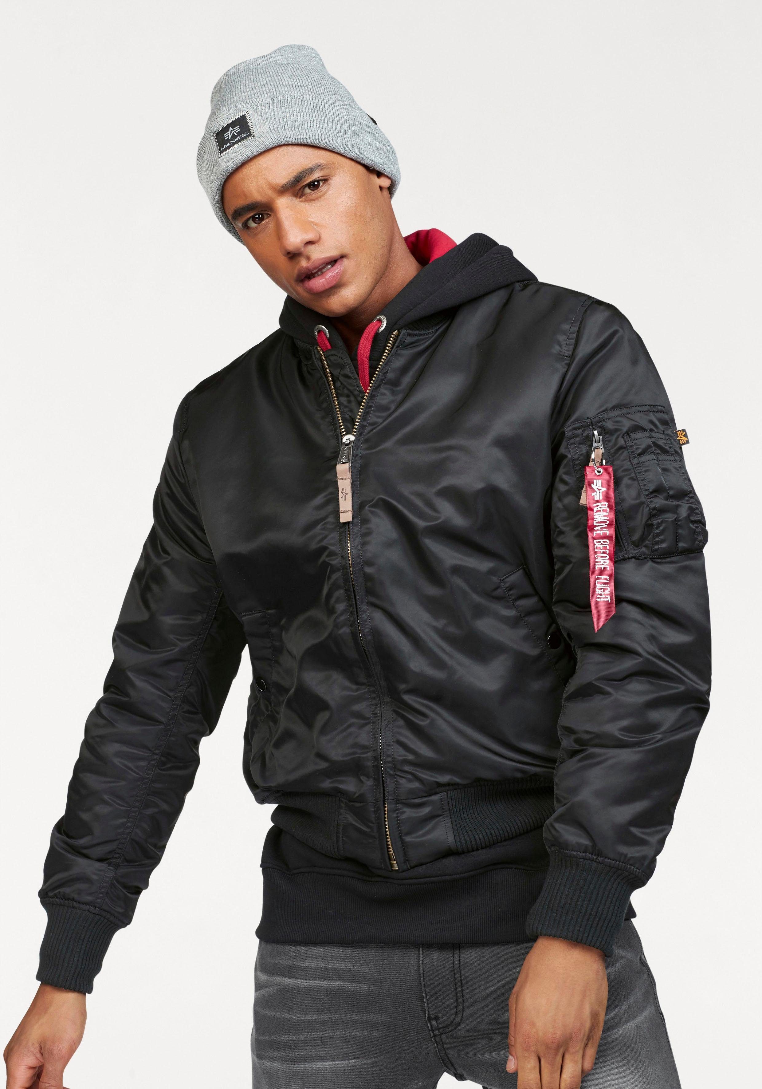 Alpha Industries Bomberjacke MA-1 VF59 LONG gefüttert black