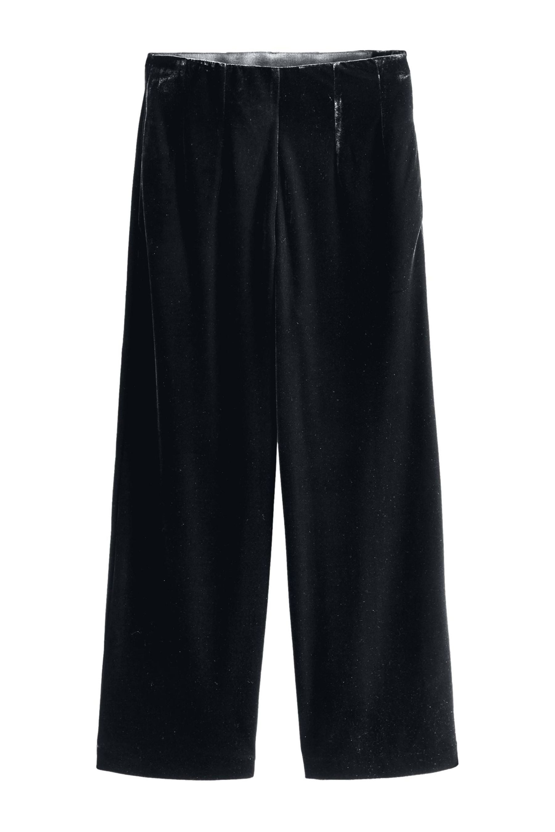 Stoffhose Samthose mit weitem Beinschnitt