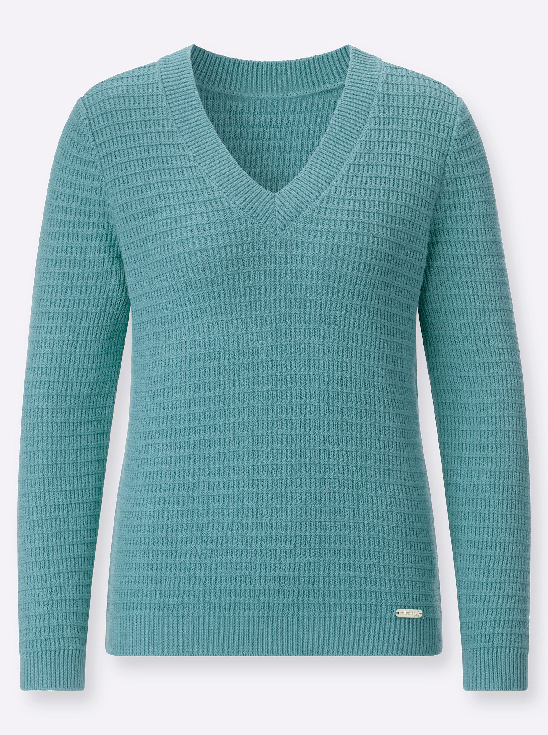 Strickpullover V-Pullover Langarm
