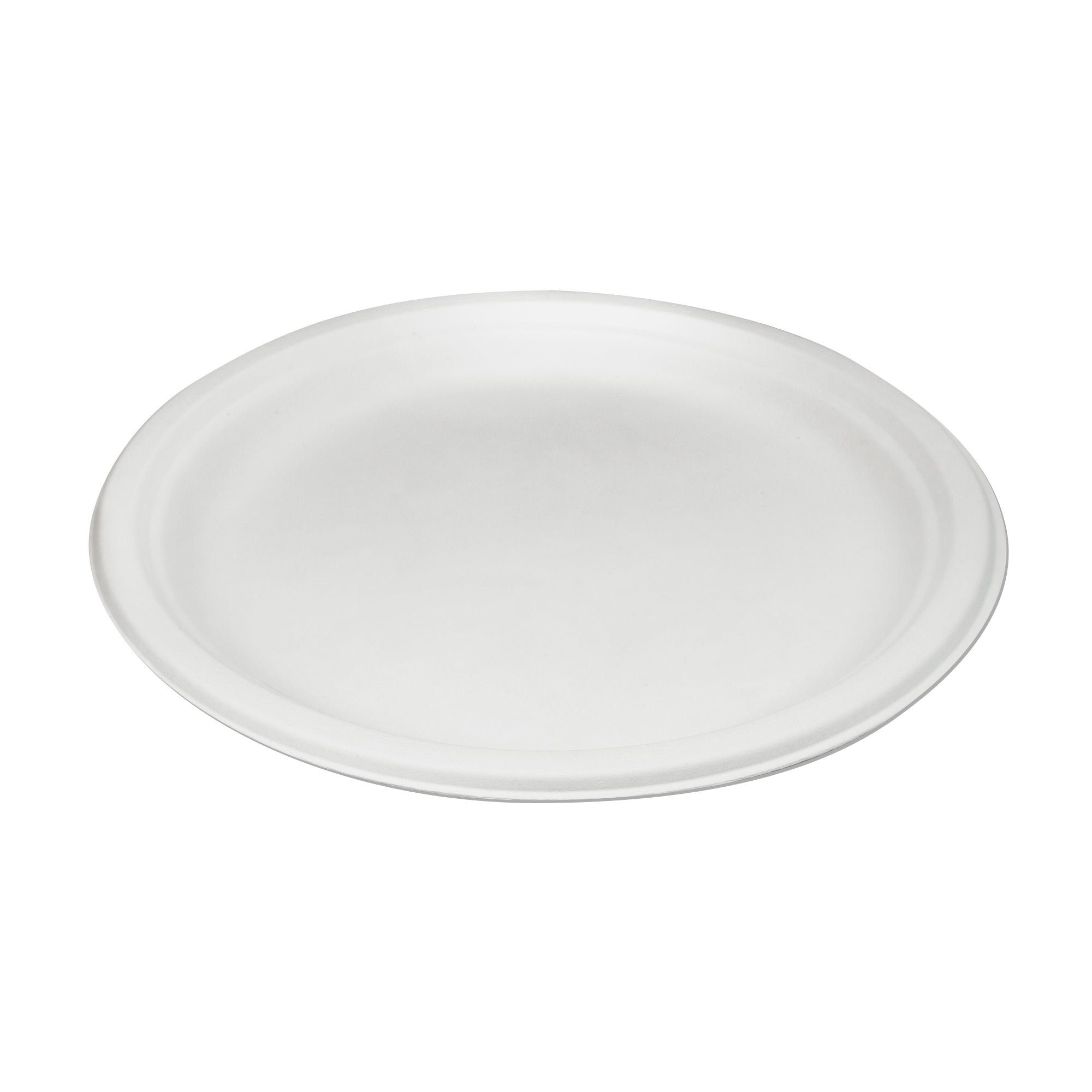 wisefood Einwegteller Bagasse Teller - 23cm (rund, weiß), (50 St)
