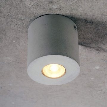 SSC-LUXon Aufbauleuchte Belivia LED Aufbaustrahler aus Beton natur Deckenleuchte mit LED, Warmweiß