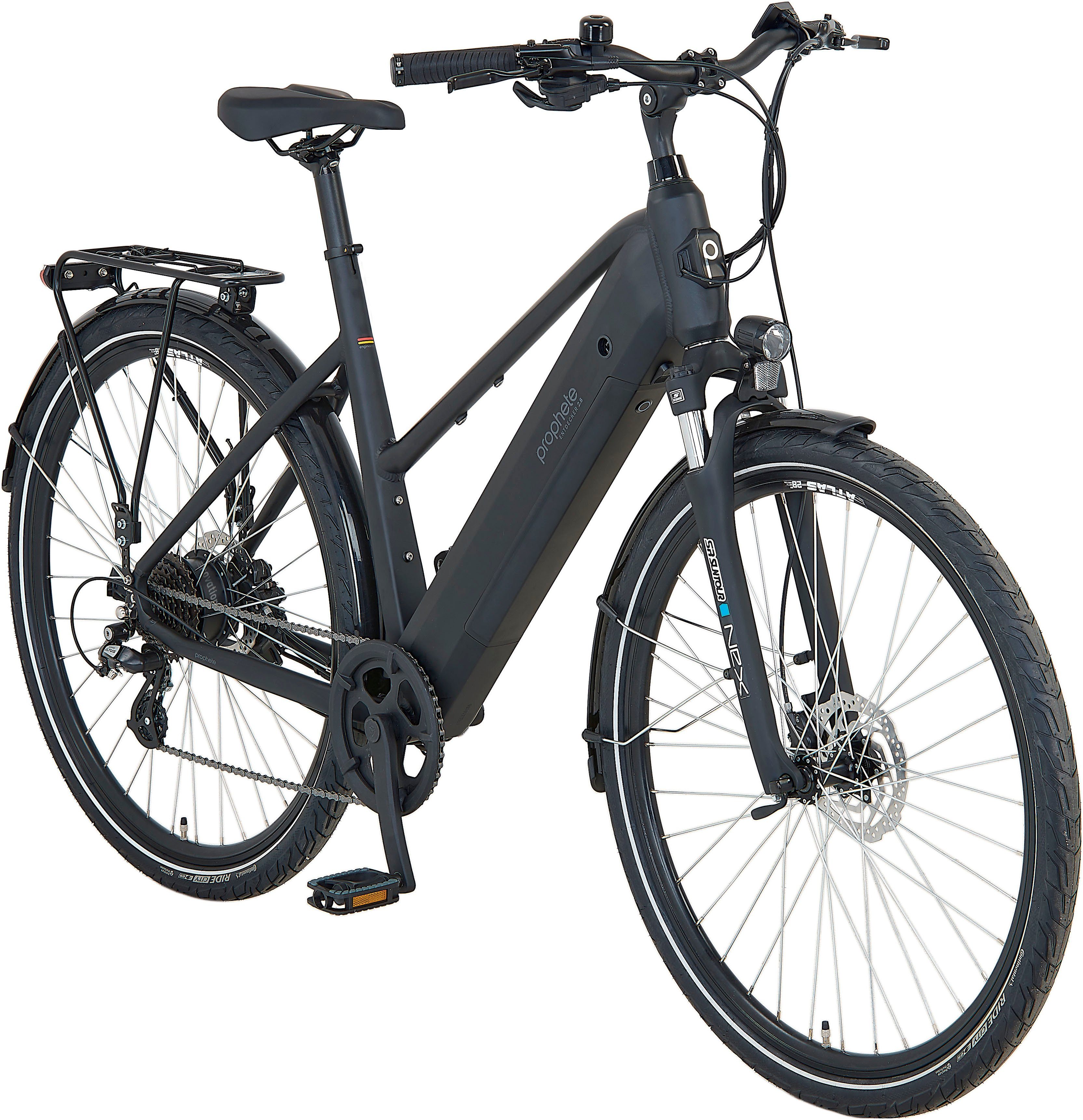 Prophete E-Bike Trekkingrad Entdecker 2.8, 8 Gang Shimano Altus Schaltwerk, Kettenschaltung, Heckmotor, 540 Wh, Pedelec, Elektrofahrrad für Damen