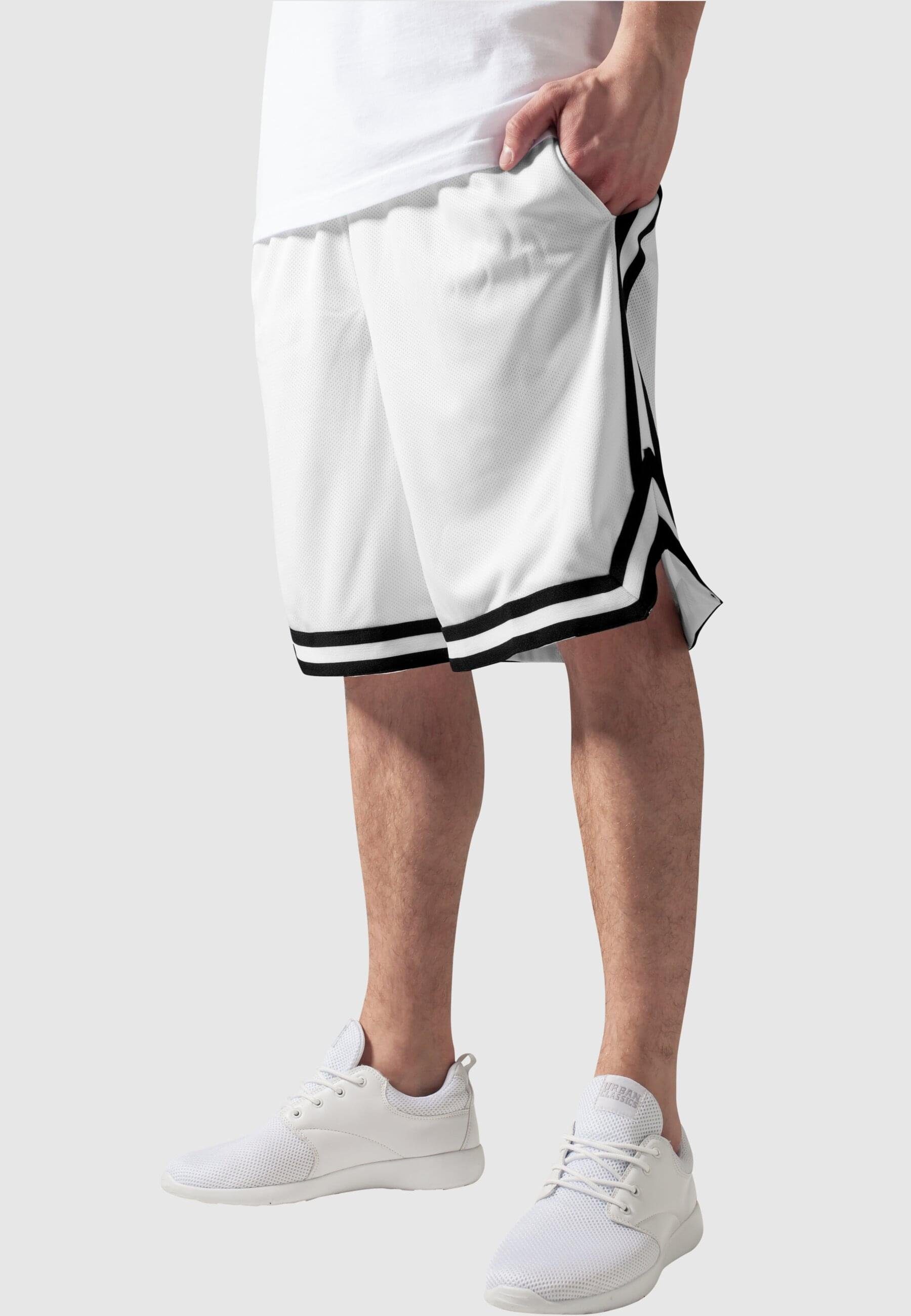 Stoffhose Shorts Stripes white/black/white URBAN Mesh (1-tlg) CLASSICS Herren